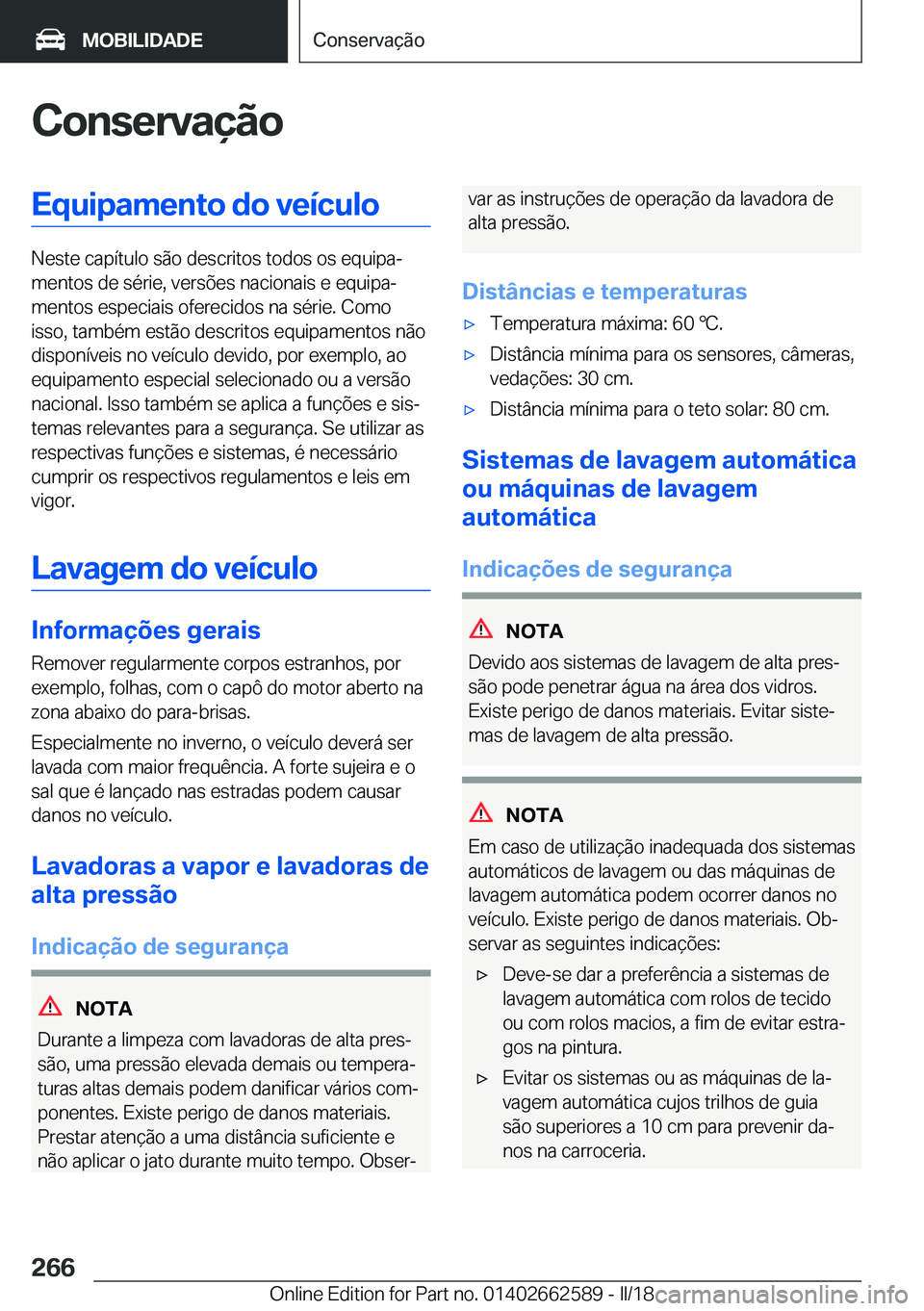 BMW M2 2018  Manual do condutor (in Portuguese) �C�o�n�s�e�r�v�a�