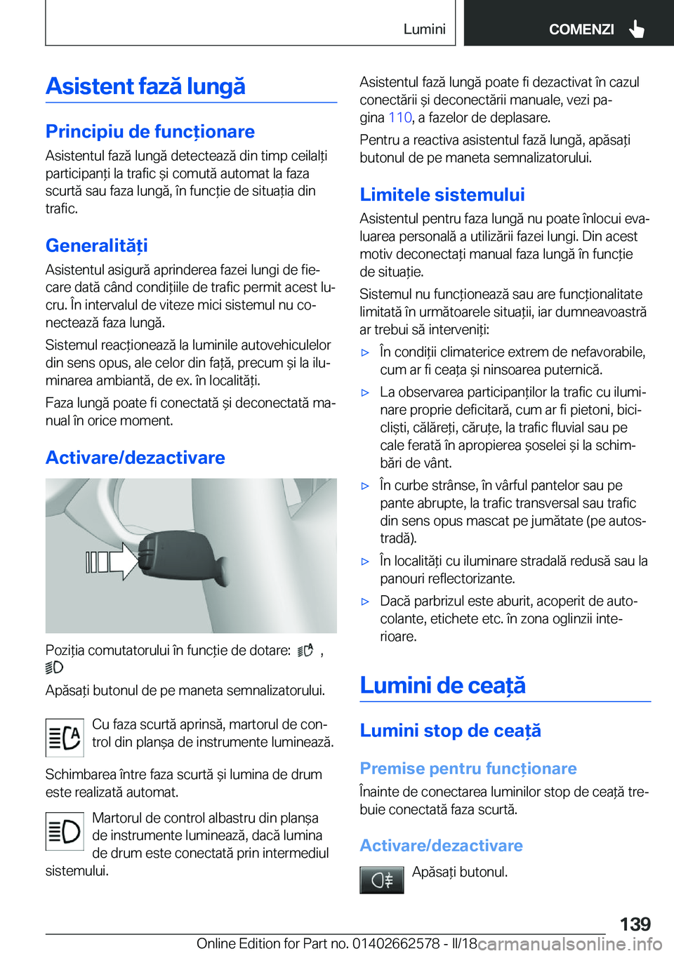 BMW M2 2018  Ghiduri De Utilizare (in Romanian) �A�s�i�s�t�e�n�t��f�a�z�