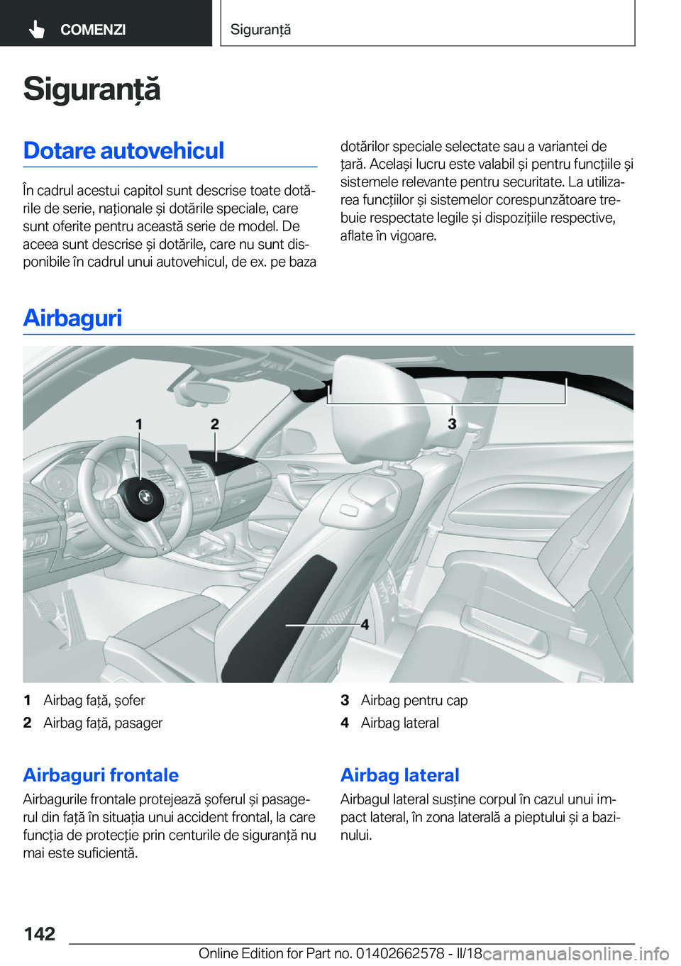 BMW M2 2018  Ghiduri De Utilizare (in Romanian) �S�i�g�u�r�a�n�