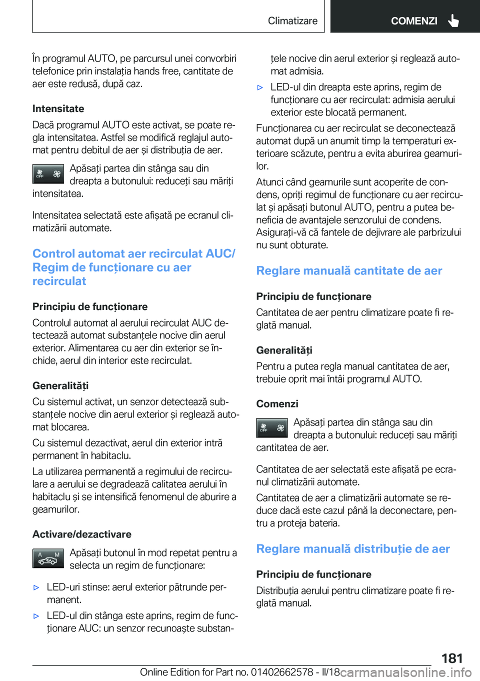 BMW M2 2018  Ghiduri De Utilizare (in Romanian) �