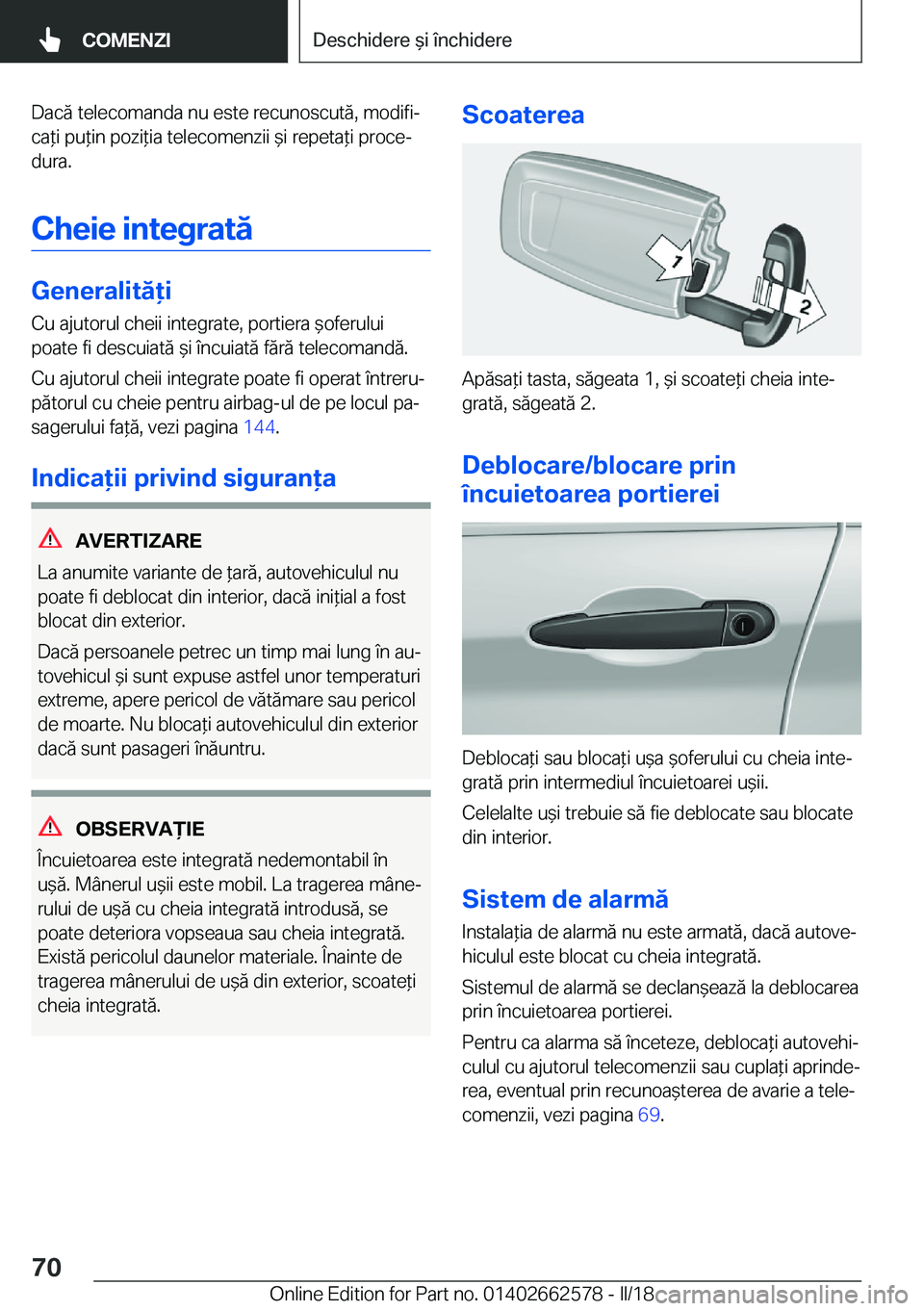 BMW M2 2018  Ghiduri De Utilizare (in Romanian) �D�a�c�