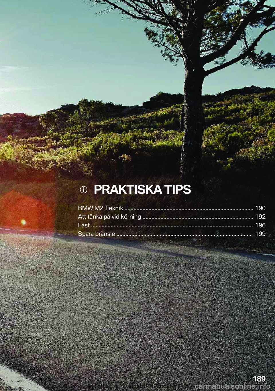 BMW M2 2018  InstruktionsbÖcker (in Swedish) ���P�R�A�K�T�I�S�K�A��T�I�P�S
�B�M�8��M�2��T�e�k�n�i�k�����������������������������������������������������������������������