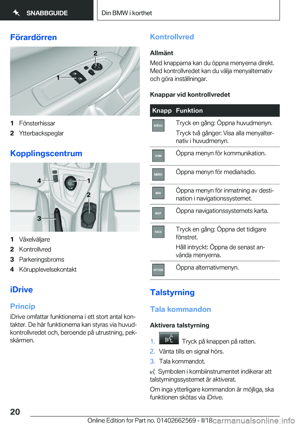 BMW M2 2018  InstruktionsbÖcker (in Swedish) �F�