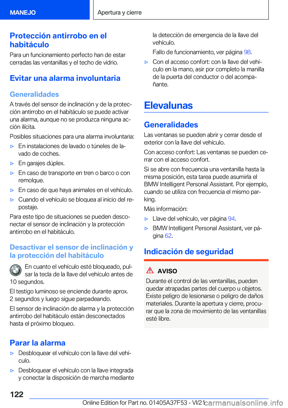 BMW M3 2022  Manuales de Empleo (in Spanish) �P�r�o�t�e�c�c�i�