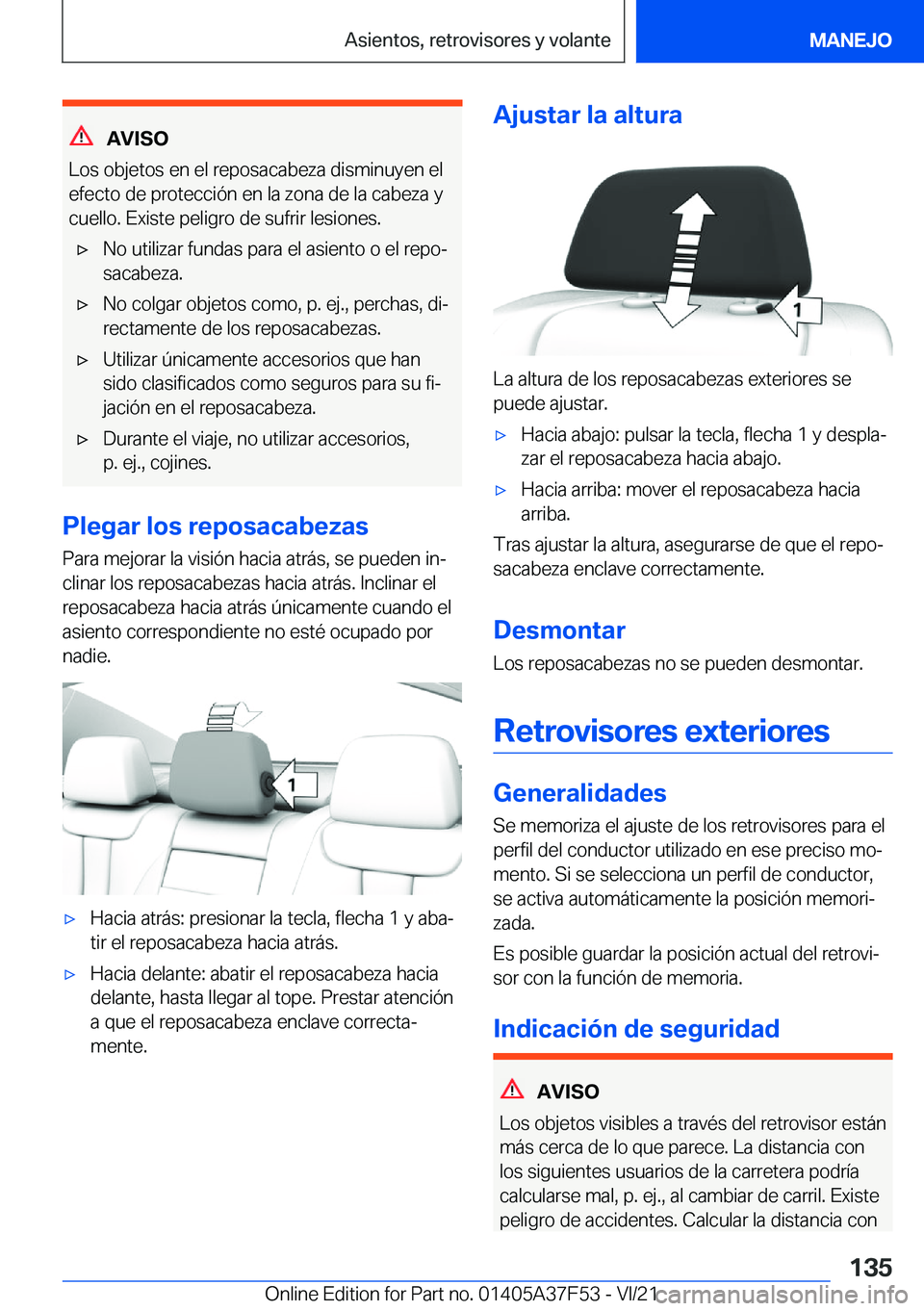 BMW M3 2022  Manuales de Empleo (in Spanish) �A�V�I�S�O
�L�o�s��o�b�j�e�t�o�s��e�n��e�l��r�e�p�o�s�a�c�a�b�e�z�a��d�i�s�m�i�n�u�y�e�n��e�l
�e�f�e�c�t�o��d�e��p�r�o�t�e�c�c�i�