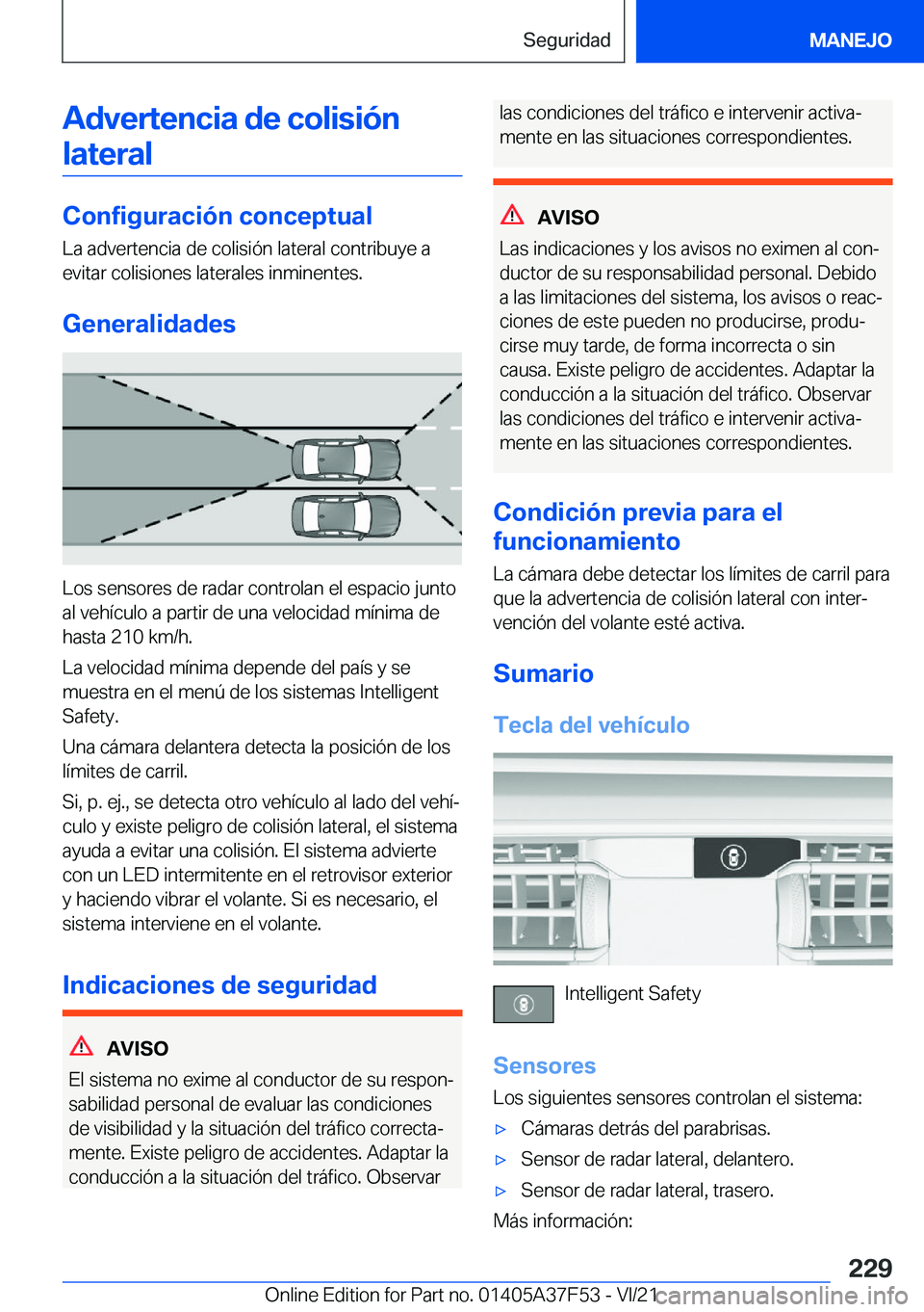 BMW M3 2022  Manuales de Empleo (in Spanish) �A�d�v�e�r�t�e�n�c�i�a��d�e��c�o�l�i�s�i�