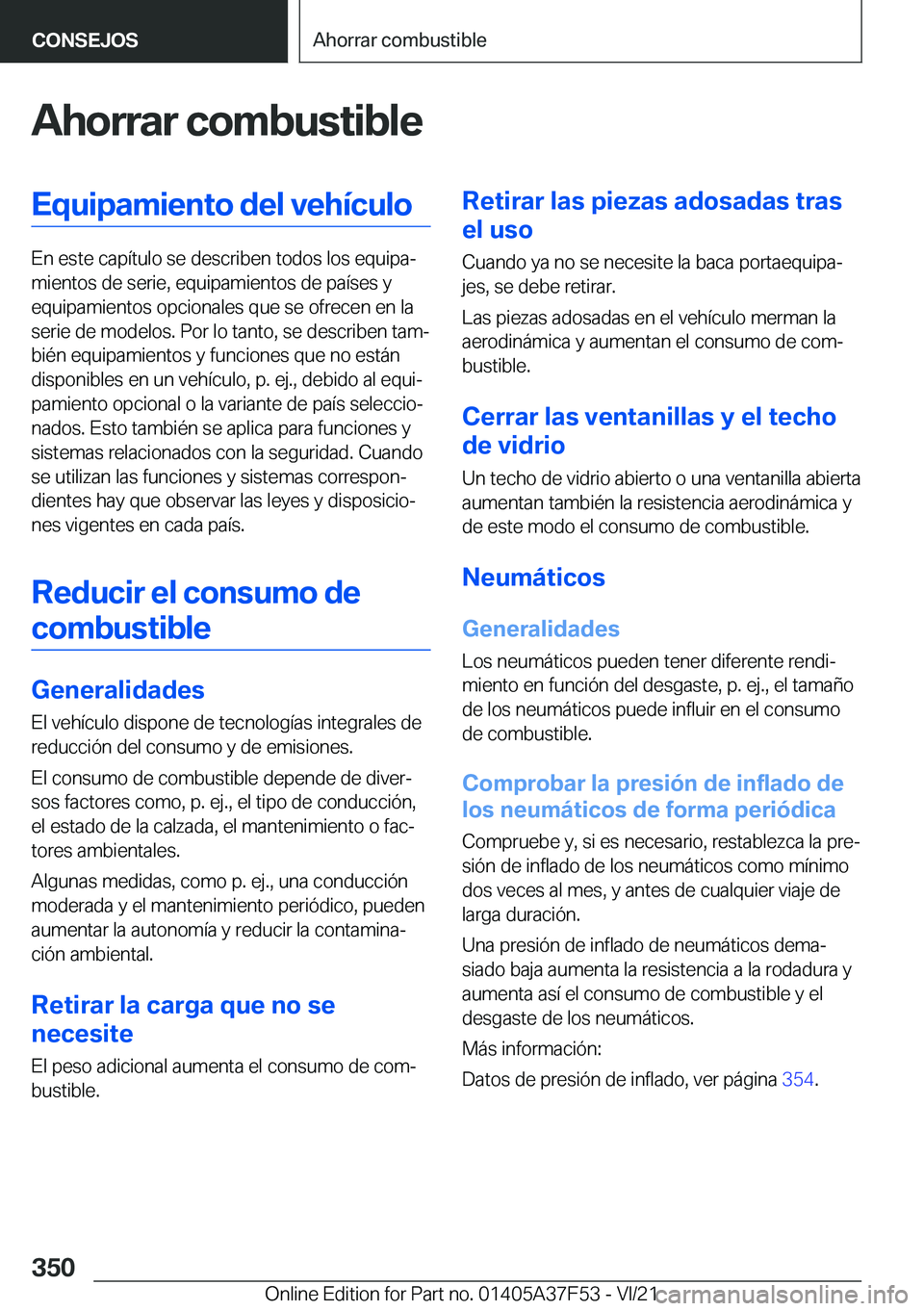 BMW M3 2022  Manuales de Empleo (in Spanish) �A�h�o�r�r�a�r��c�o�m�b�u�s�t�i�b�l�e�E�q�u�i�p�a�m�i�e�n�t�o��d�e�l��v�e�h�