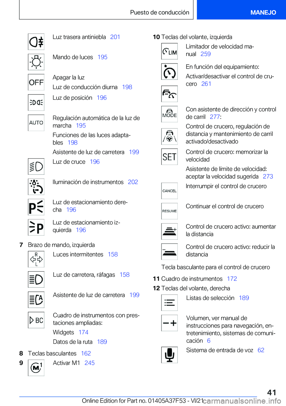 BMW M3 2022  Manuales de Empleo (in Spanish) �L�u�z��t�r�a�s�e�r�a��a�n�t�i�n�i�e�b�l�a\_�2�0�1�M�a�n�d�o��d�e��l�u�c�e�s\_�1�9�5�A�p�a�g�a�r��l�a��l�u�z
�L�u�z��d�e��c�o�n�d�u�c�c�i�
