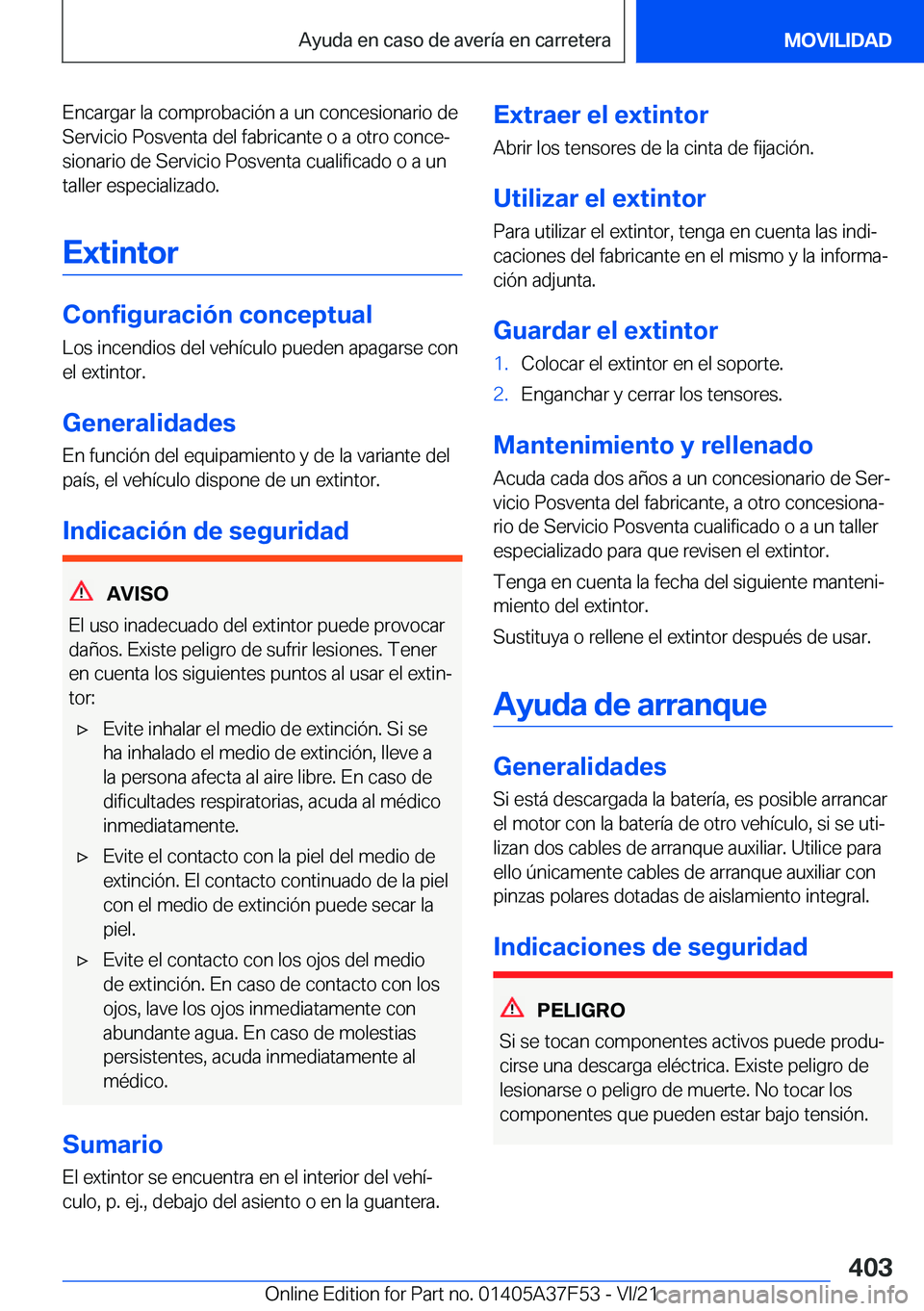 BMW M3 2022  Manuales de Empleo (in Spanish) �E�n�c�a�r�g�a�r��l�a��c�o�m�p�r�o�b�a�c�i�