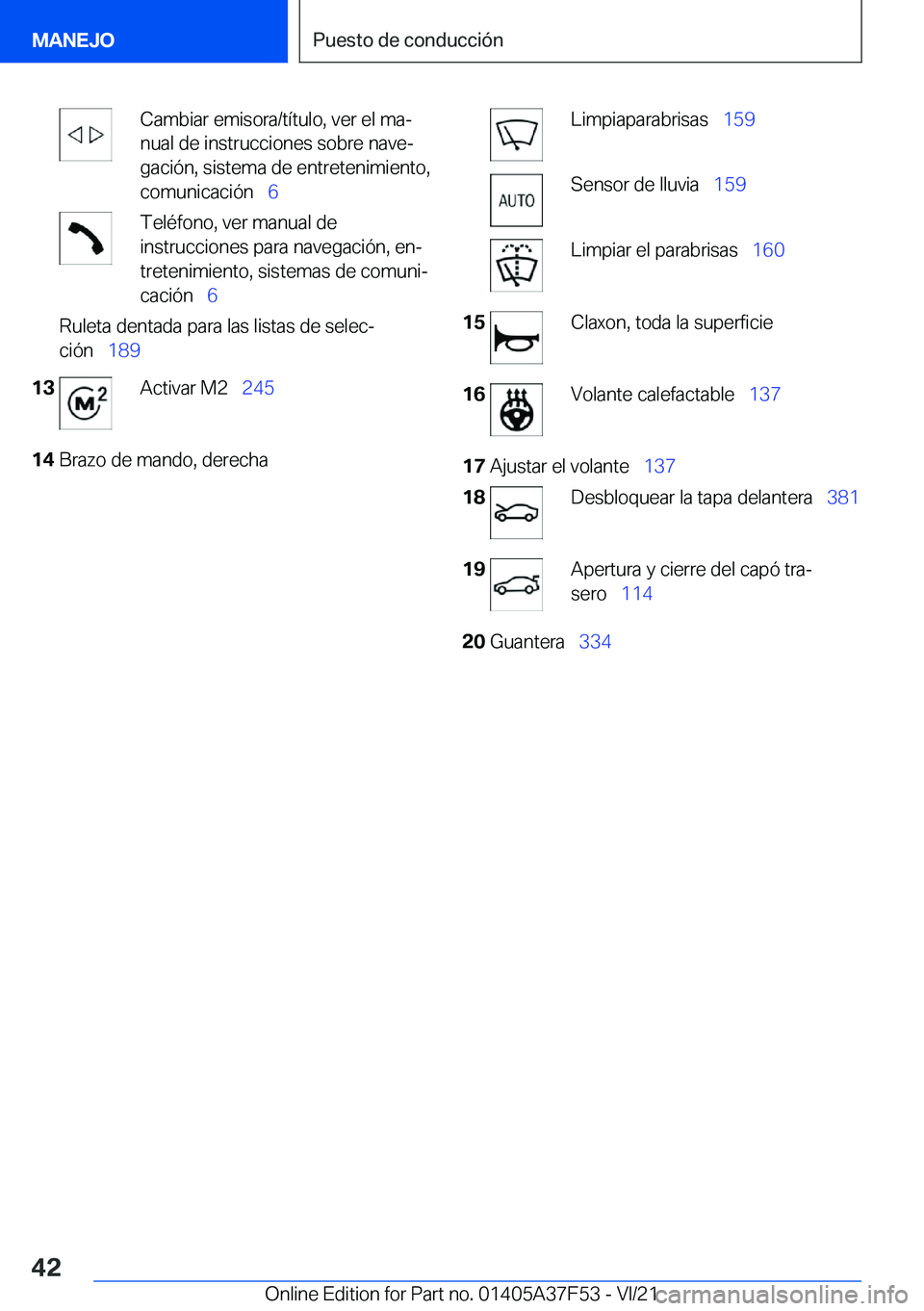 BMW M3 2022  Manuales de Empleo (in Spanish) �C�a�m�b�i�a�r��e�m�i�s�o�r�a�/�t�