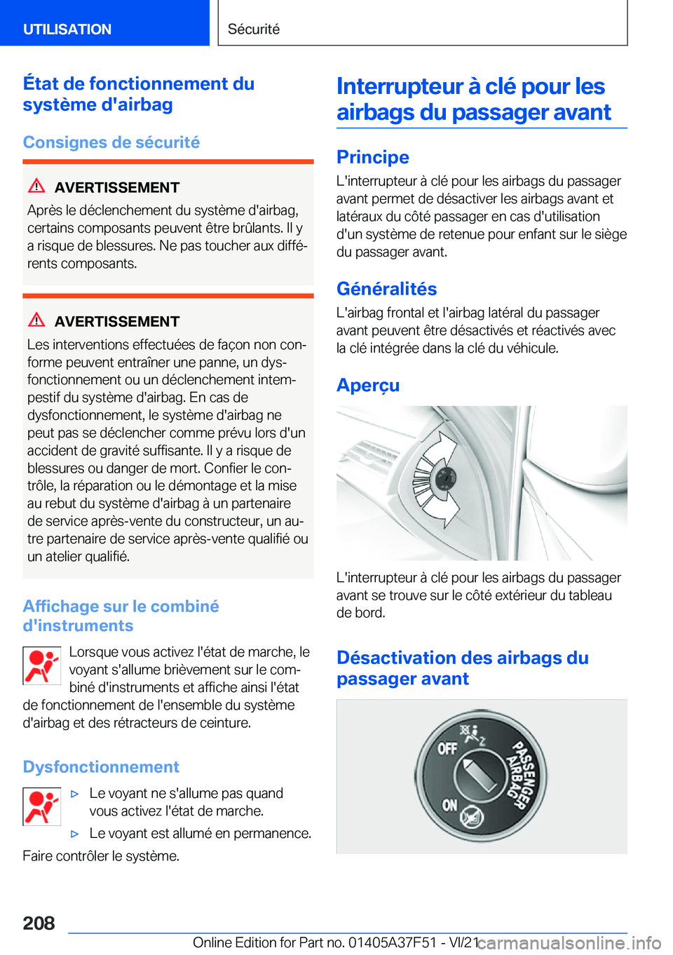 BMW M3 2022  Notices Demploi (in French) �