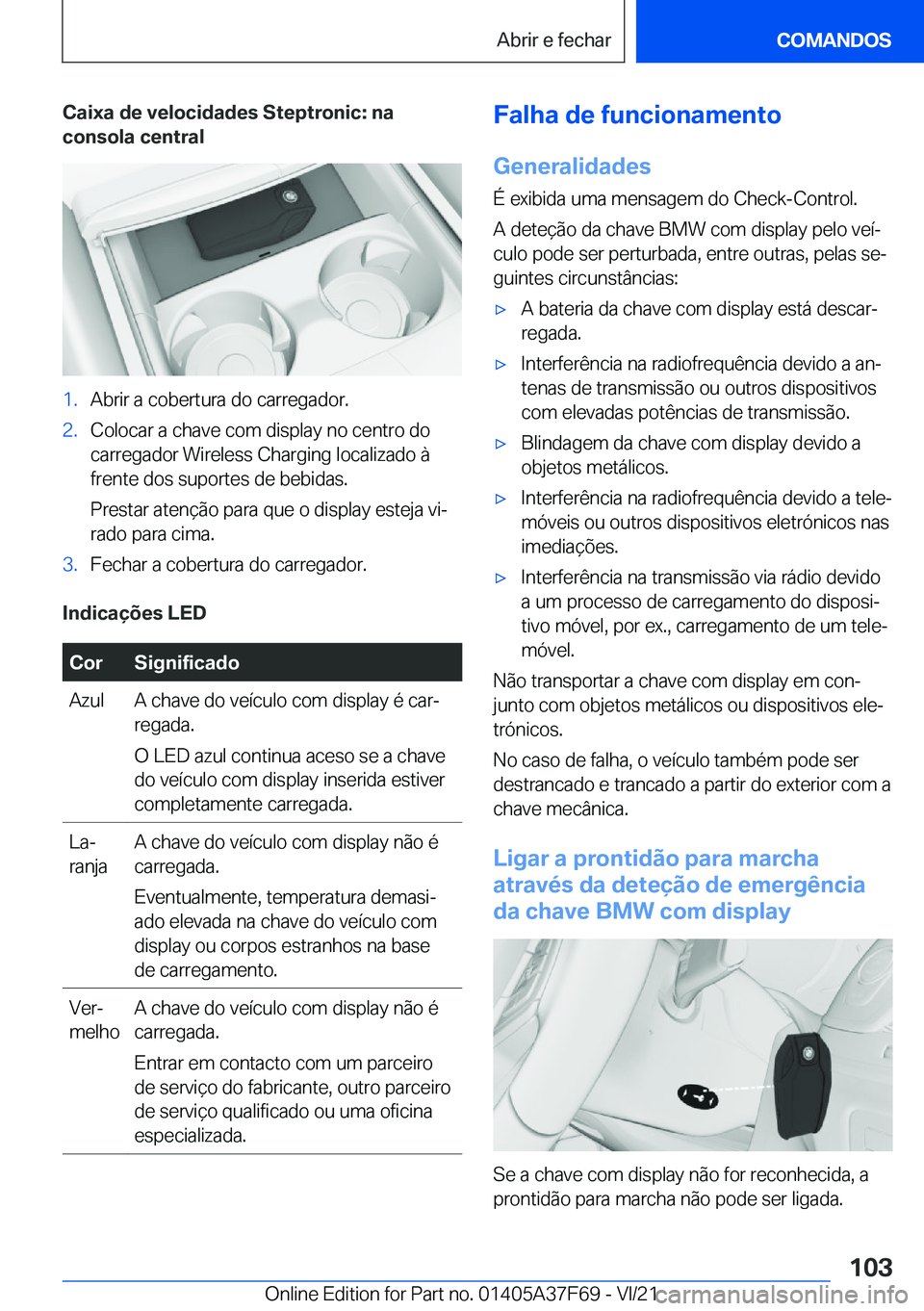 BMW M3 2022  Manual do condutor (in Portuguese) �C�a�i�x�a��d�e��v�e�l�o�c�i�d�a�d�e�s��S�t�e�p�t�r�o�n�i�c�:��n�a�c�o�n�s�o�l�a��c�e�n�t�r�a�l�1�.�A�b�r�i�r��a��c�o�b�e�r�t�u�r�a��d�o��c�a�r�r�e�g�a�d�o�r�.�2�.�C�o�l�o�c�a�r��a��c�h�a�v