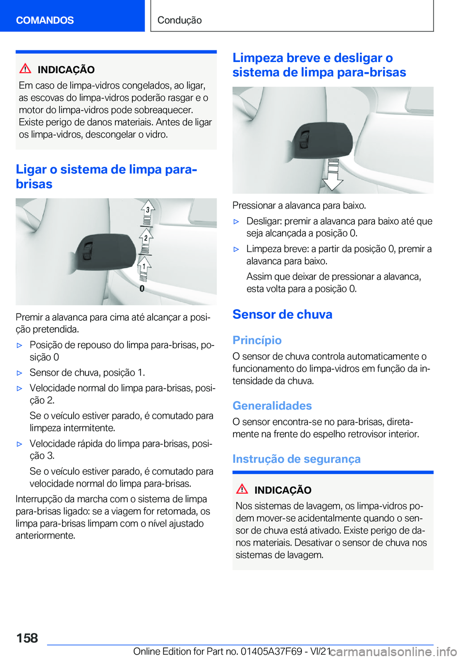 BMW M3 2022  Manual do condutor (in Portuguese) �I�N�D�I�C�A�