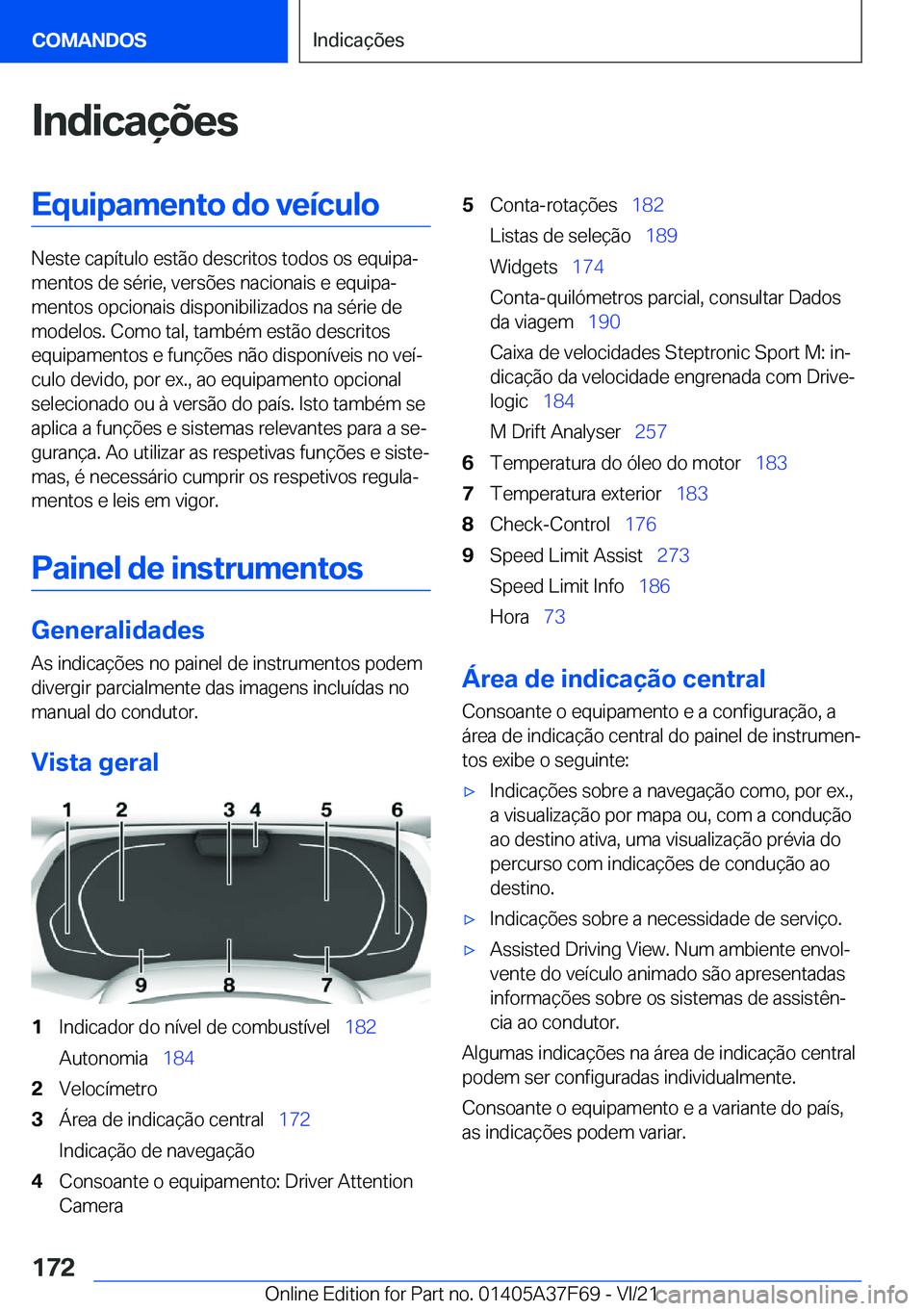 BMW M3 2022  Manual do condutor (in Portuguese) �I�n�d�i�c�a�
