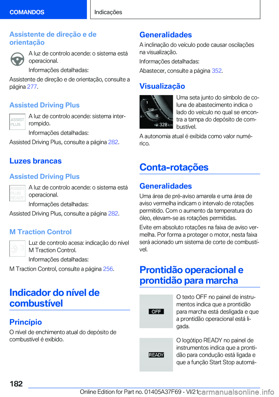 BMW M3 2022  Manual do condutor (in Portuguese) �A�s�s�i�s�t�e�n�t�e��d�e��d�i�r�e�