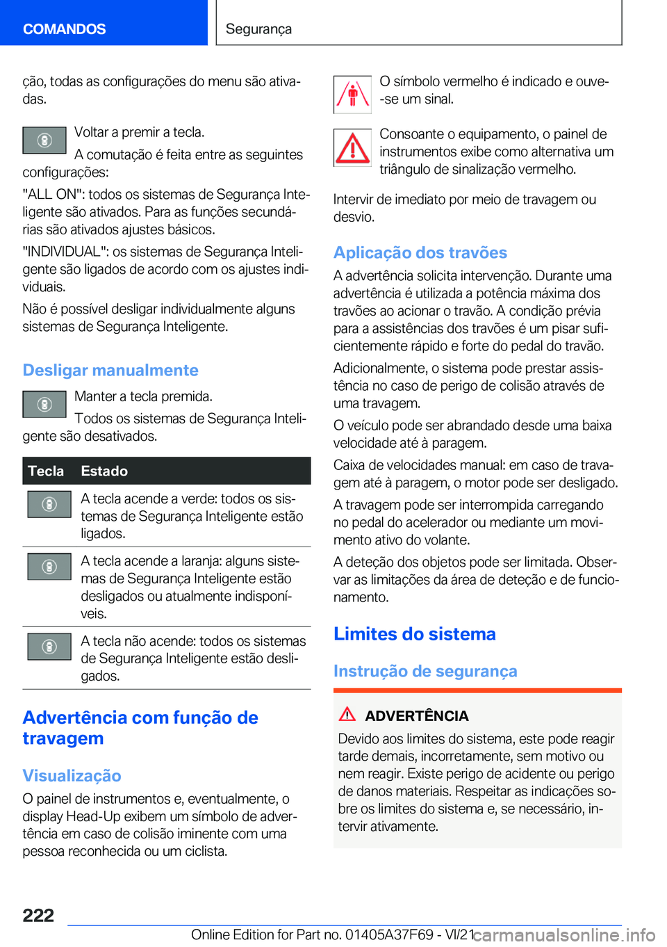 BMW M3 2022  Manual do condutor (in Portuguese) �