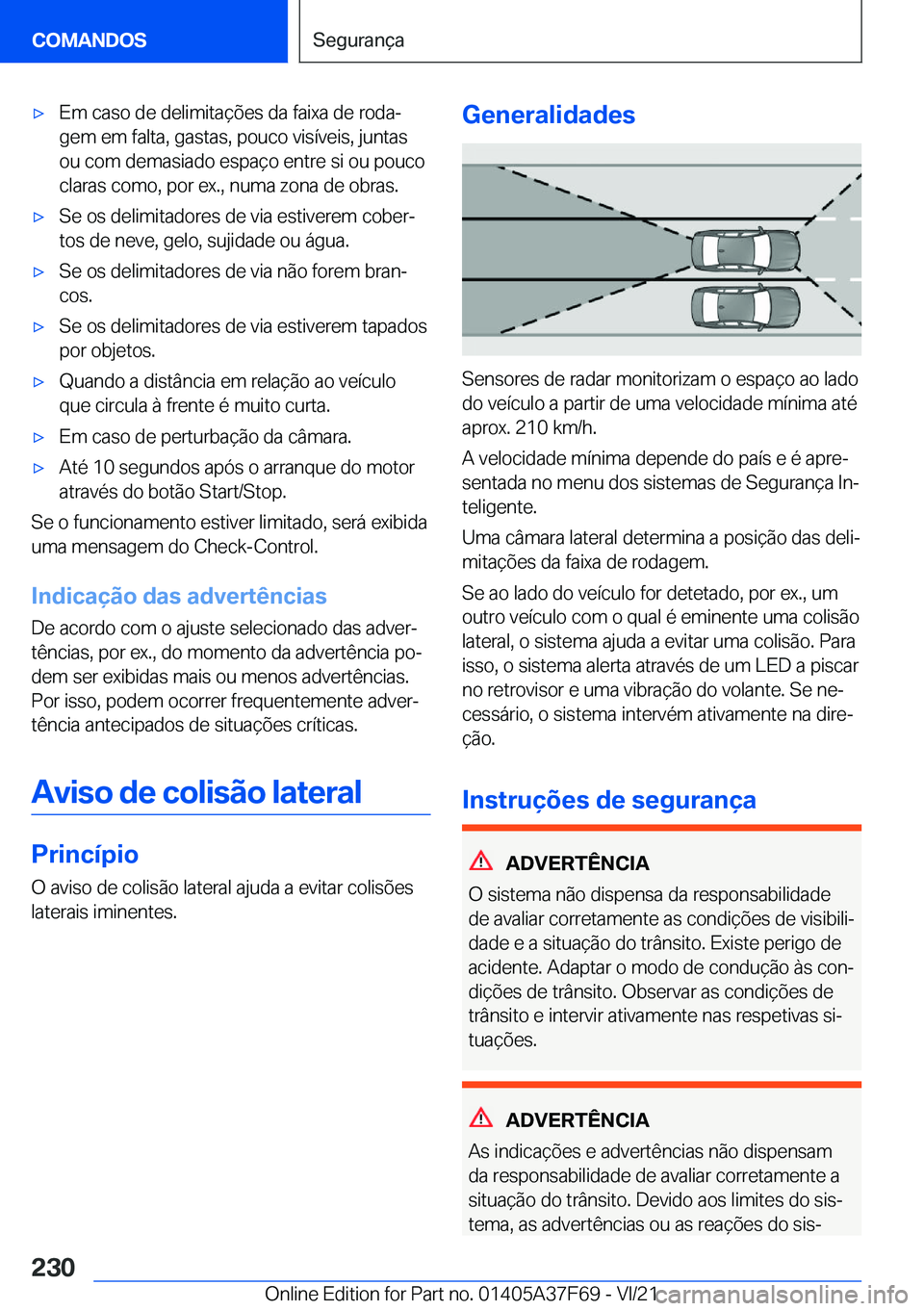 BMW M3 2022  Manual do condutor (in Portuguese) 'x�E�m��c�a�s�o��d�e��d�e�l�i�m�i�t�a�