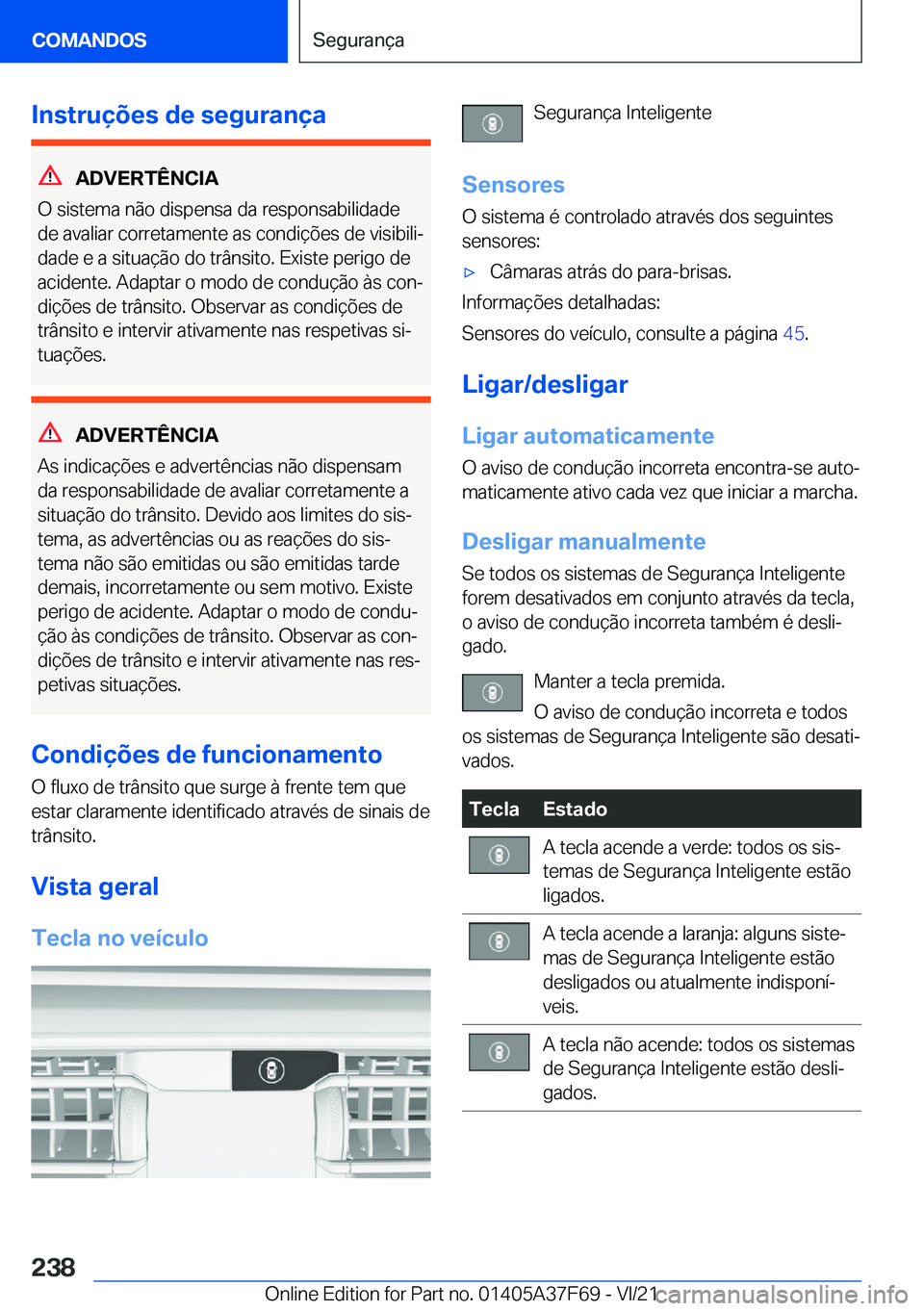 BMW M3 2022  Manual do condutor (in Portuguese) �I�n�s�t�r�u�