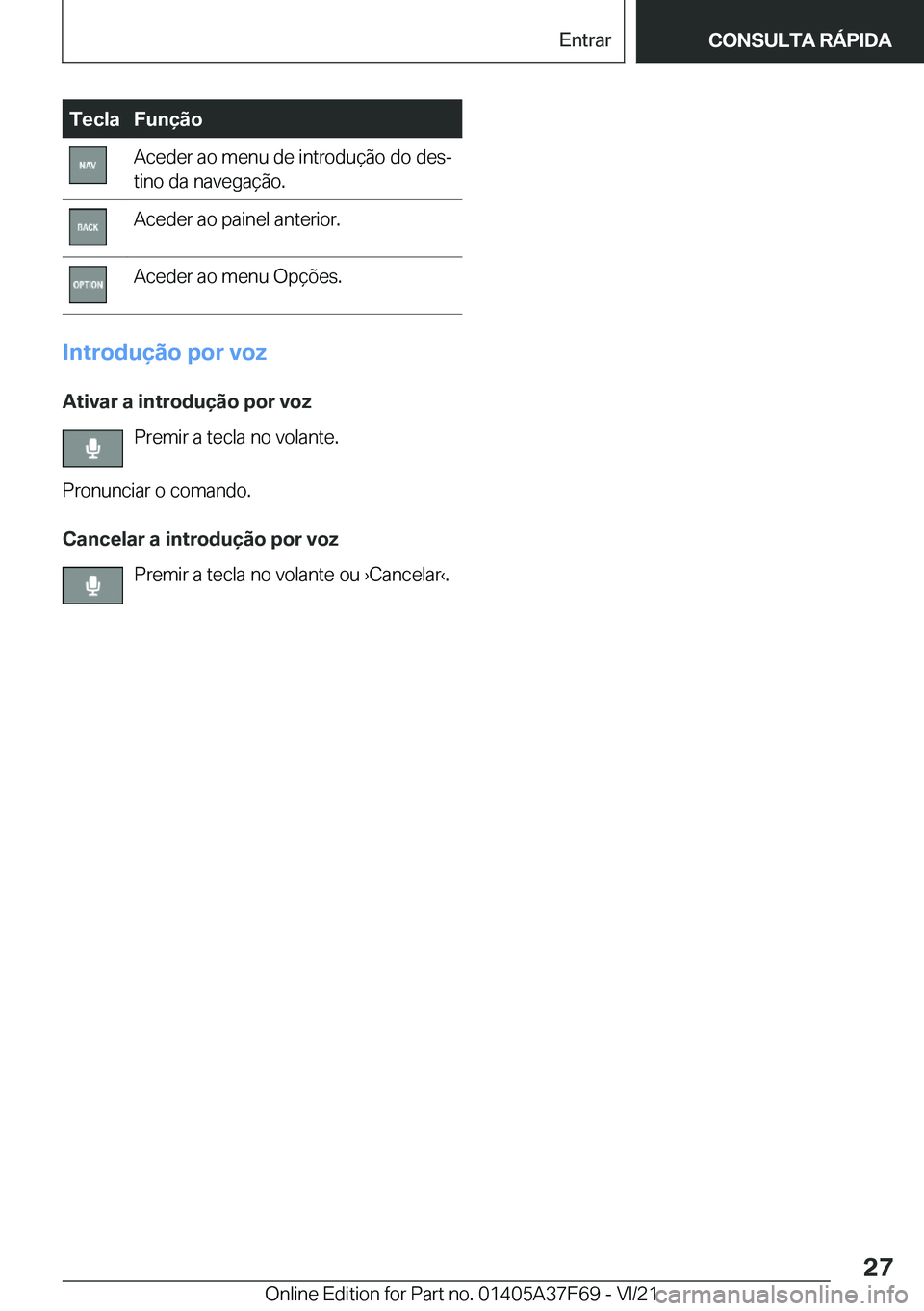 BMW M3 2022  Manual do condutor (in Portuguese) �T�e�c�l�a�F�u�n�