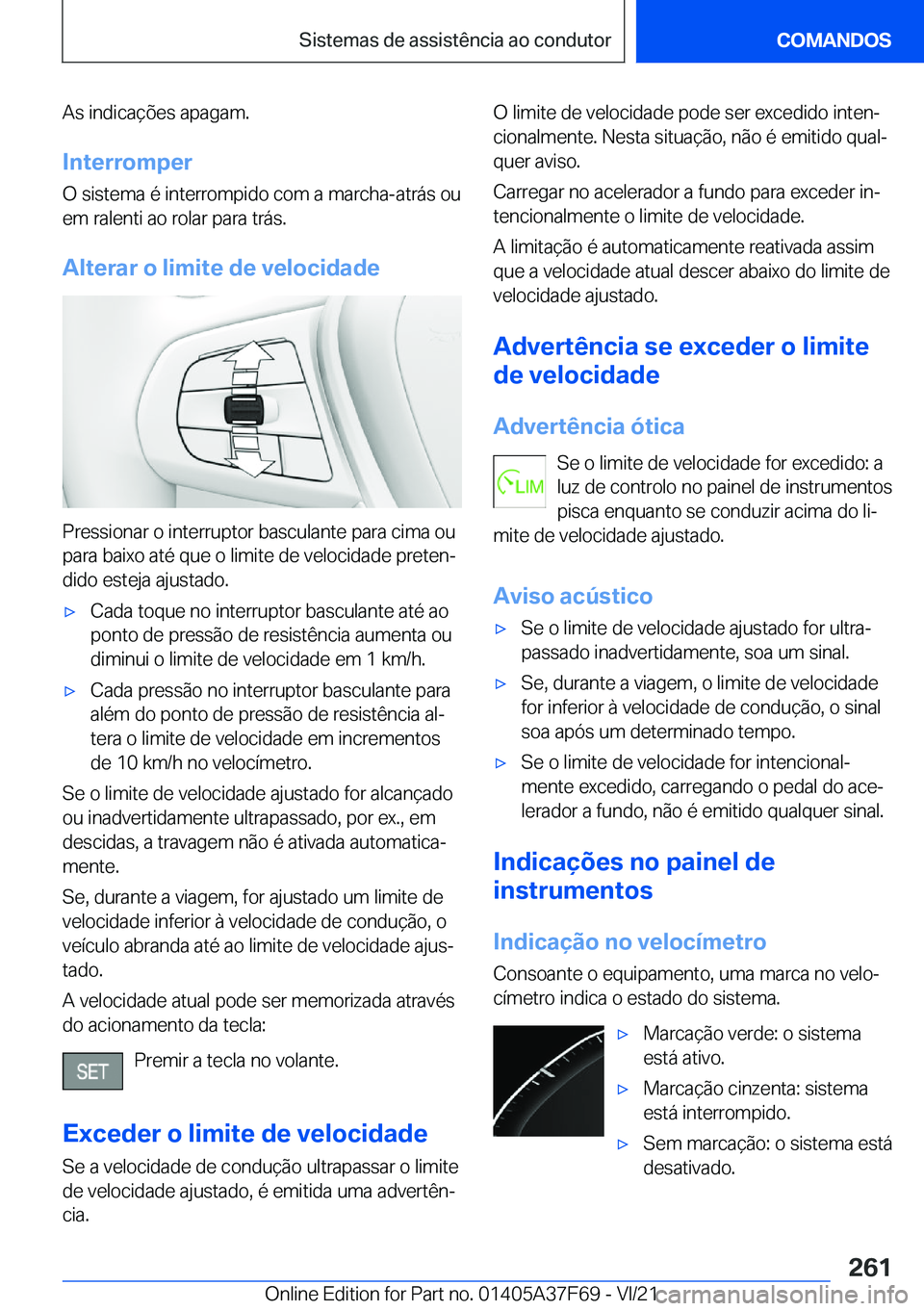 BMW M3 2022  Manual do condutor (in Portuguese) �A�s��i�n�d�i�c�a�