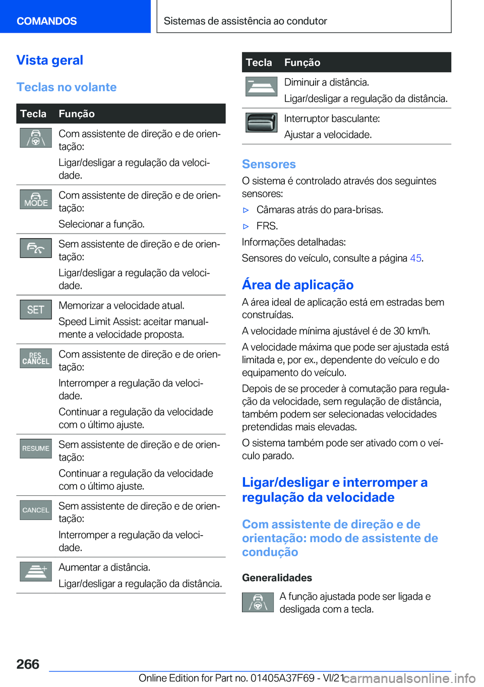BMW M3 2022  Manual do condutor (in Portuguese) �V�i�s�t�a��g�e�r�a�l�T�e�c�l�a�s��n�o��v�o�l�a�n�t�e�T�e�c�l�a�F�u�n�