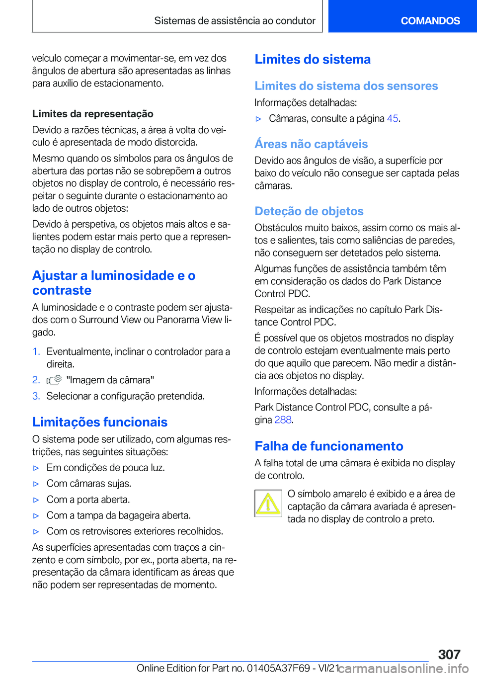 BMW M3 2022  Manual do condutor (in Portuguese) �v�e�
