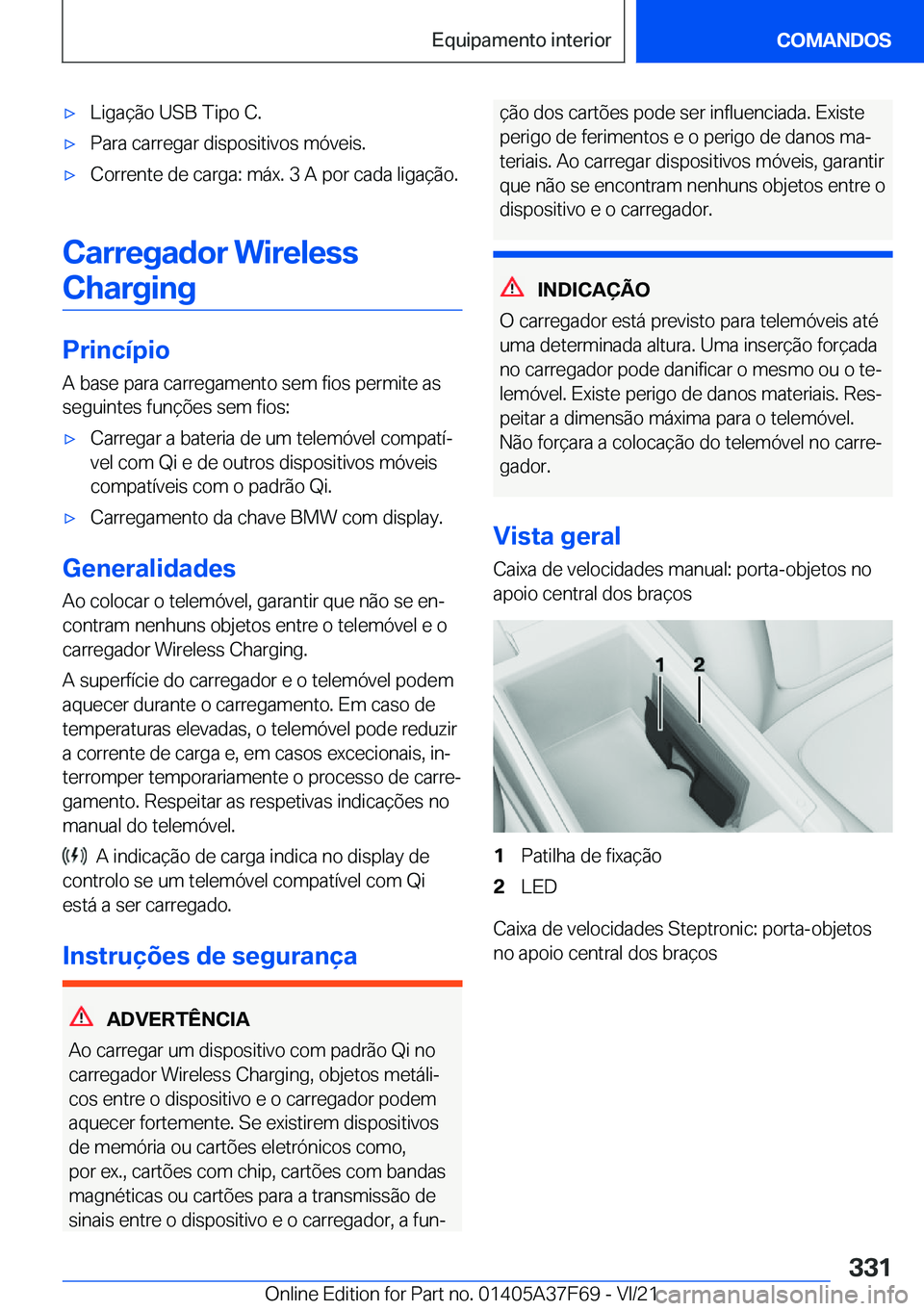 BMW M3 2022  Manual do condutor (in Portuguese) 'x�L�i�g�a�