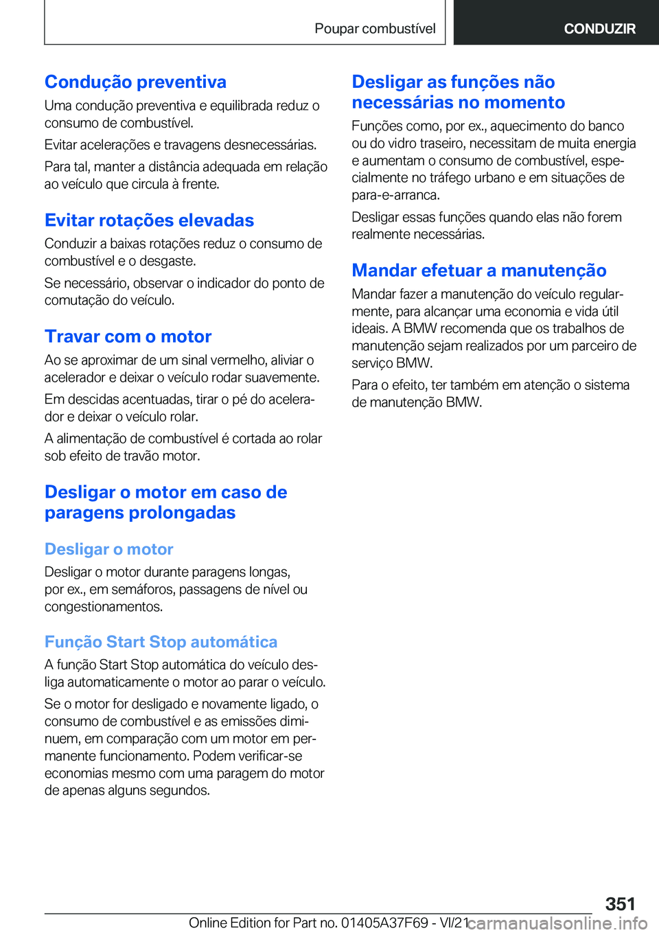 BMW M3 2022  Manual do condutor (in Portuguese) �C�o�n�d�u�