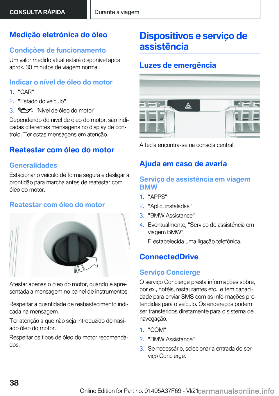 BMW M3 2022  Manual do condutor (in Portuguese) �M�e�d�i�