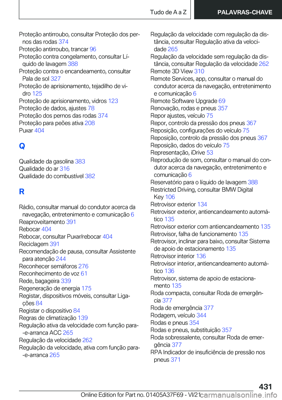 BMW M3 2022  Manual do condutor (in Portuguese) �P�r�o�t�e�