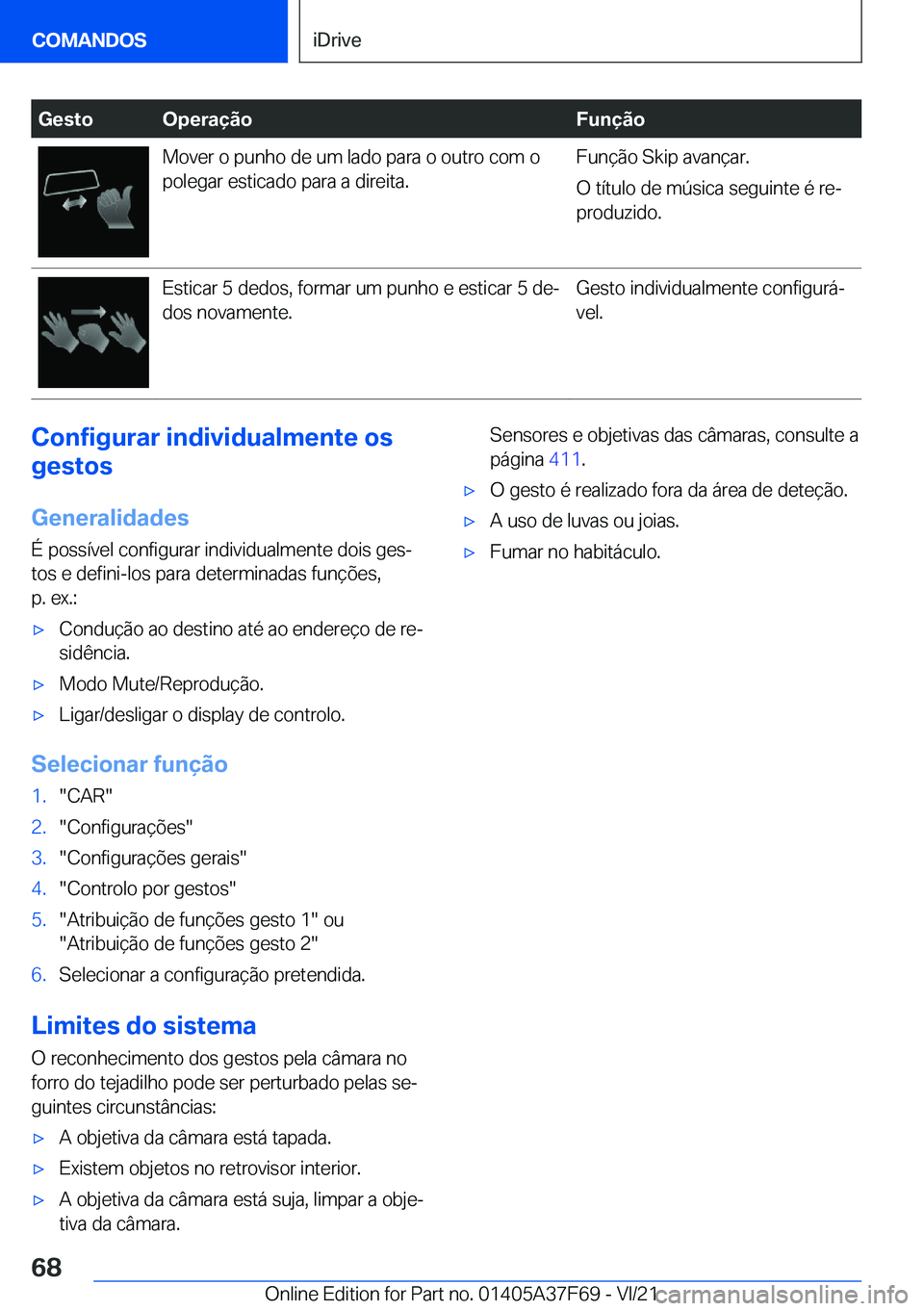 BMW M3 2022  Manual do condutor (in Portuguese) �G�e�s�t�o�O�p�e�r�a�