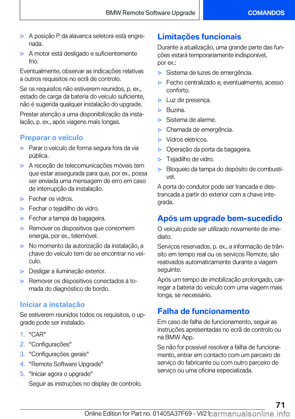 BMW M3 2022  Manual do condutor (in Portuguese) 'x�A��p�o�s�i�
