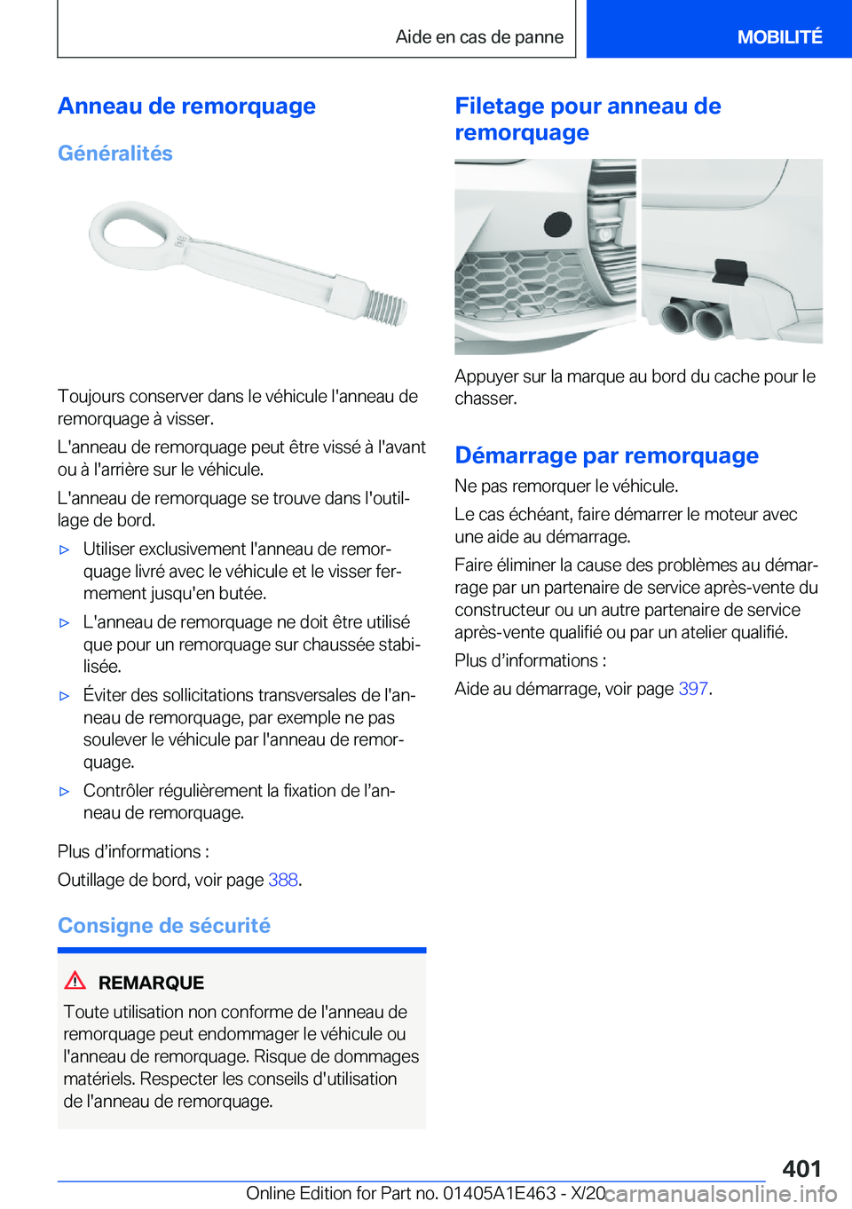 BMW M3 2021  Notices Demploi (in French) �A�n�n�e�a�u��d�e��r�e�m�o�r�q�u�a�g�e
�G�é�n�é�r�a�l�i�t�é�s
�T�o�u�j�o�u�r�s��c�o�n�s�e�r�v�e�r��d�a�n�s��l�e��v�é�h�i�c�u�l�e��l�'�a�n�n�e�a�u��d�e �r�e�m�o�r�q�u�a�g�e��