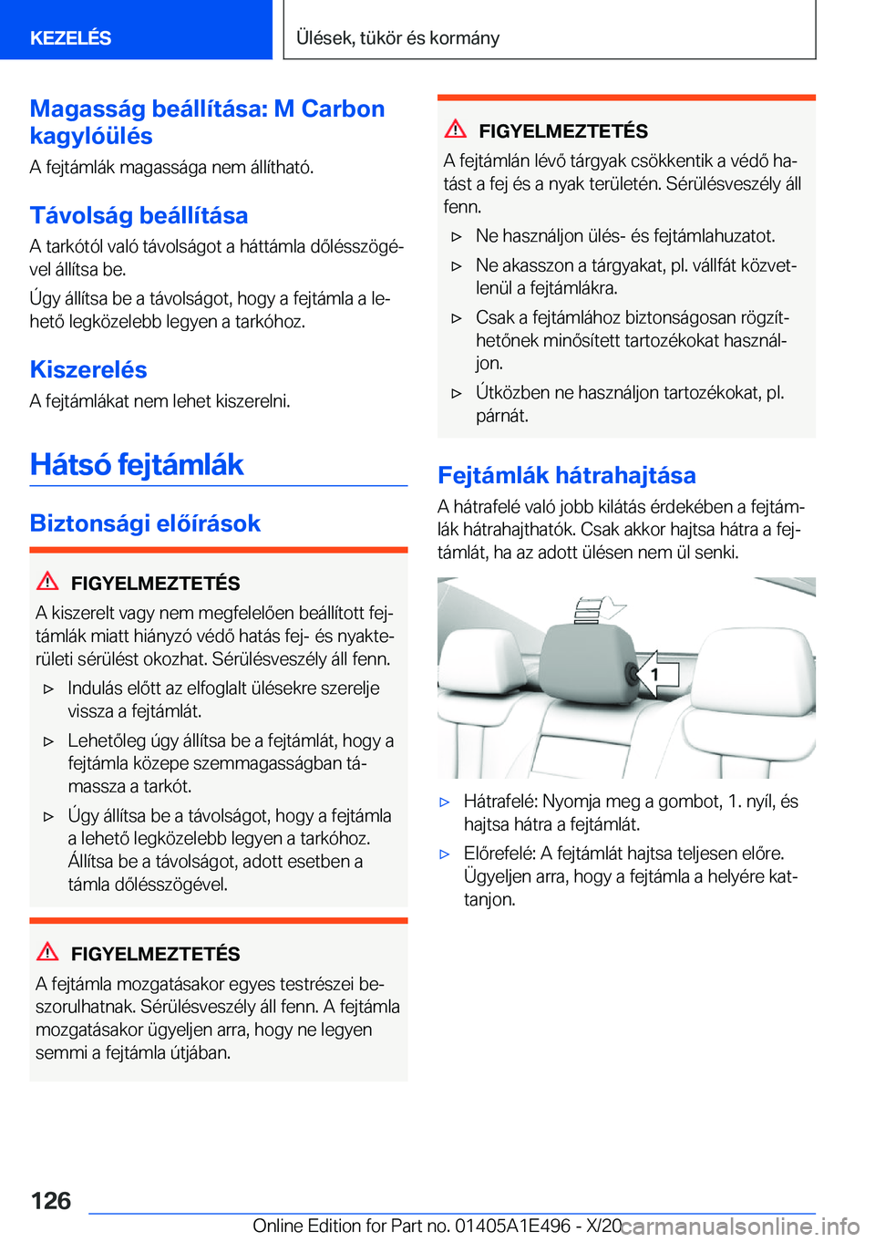 BMW M3 2021  Kezelési útmutató (in Hungarian) �M�a�g�a�s�s�
