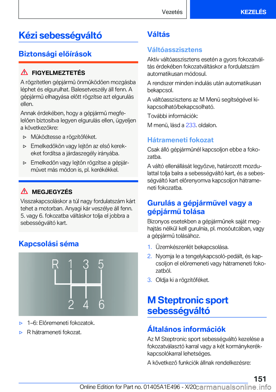 BMW M3 2021  Kezelési útmutató (in Hungarian) �K�