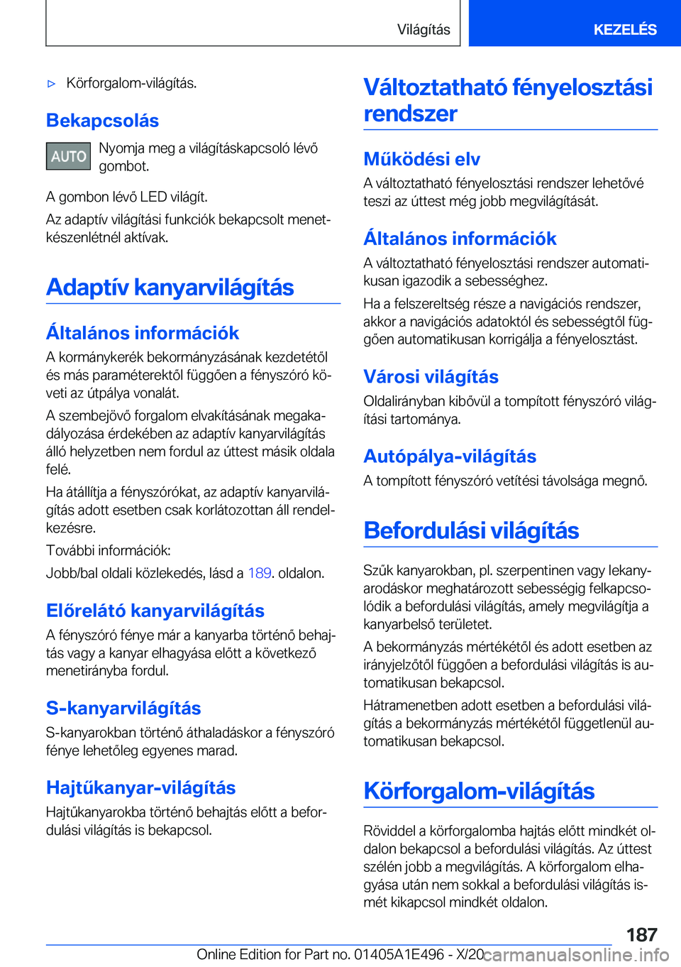 BMW M3 2021  Kezelési útmutató (in Hungarian) 'x�K�