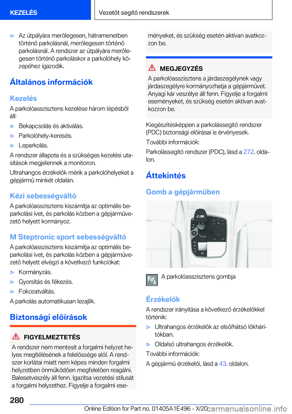 BMW M3 2021  Kezelési útmutató (in Hungarian) 'x�A�z��