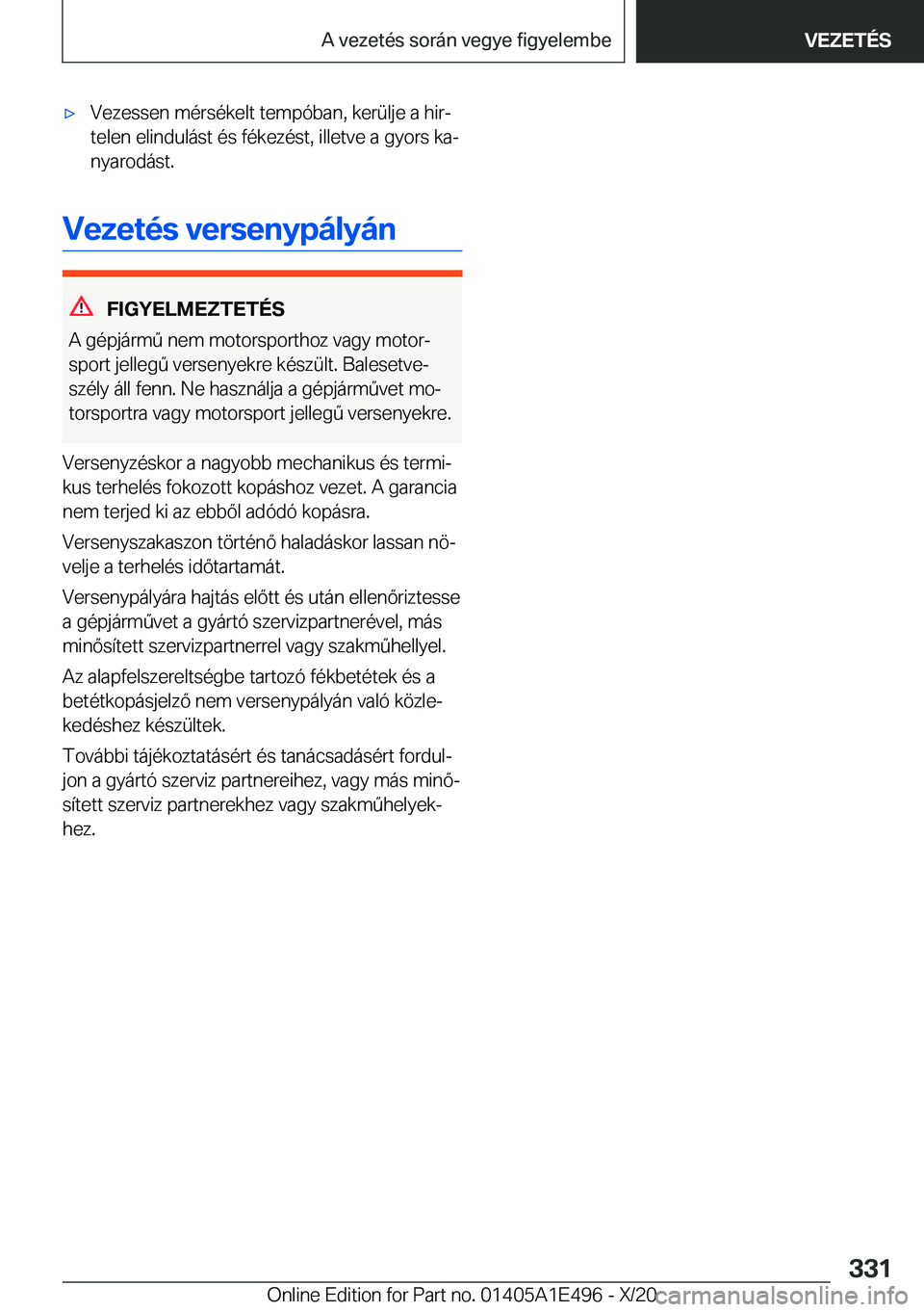 BMW M3 2021  Kezelési útmutató (in Hungarian) 'x�V�e�z�e�s�s�e�n��m�