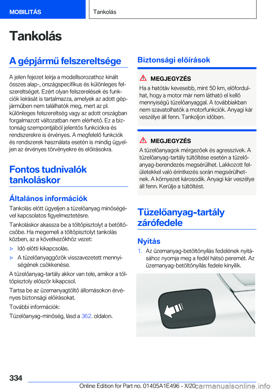 BMW M3 2021  Kezelési útmutató (in Hungarian) �T�a�n�k�o�l�