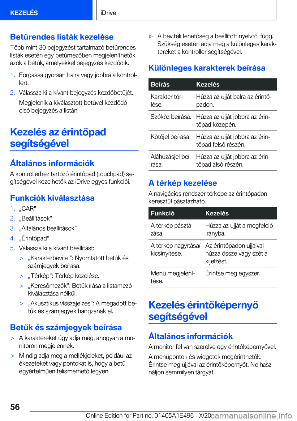 BMW M3 2021  Kezelési útmutató (in Hungarian) �B�e�t2�r�e�n�d�e�s��l�i�s�t�