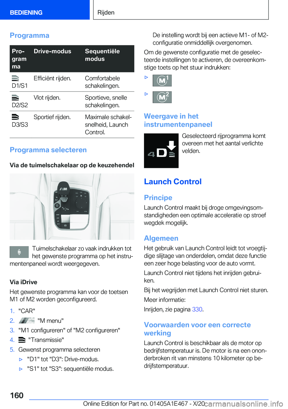 BMW M3 2021  Instructieboekjes (in Dutch) �P�r�o�g�r�a�m�m�a�P�r�oj
�g�r�a�m
�m�a�D�r�i�v�e�-�m�o�d�u�s�S�e�q�u�e�n�t�i�