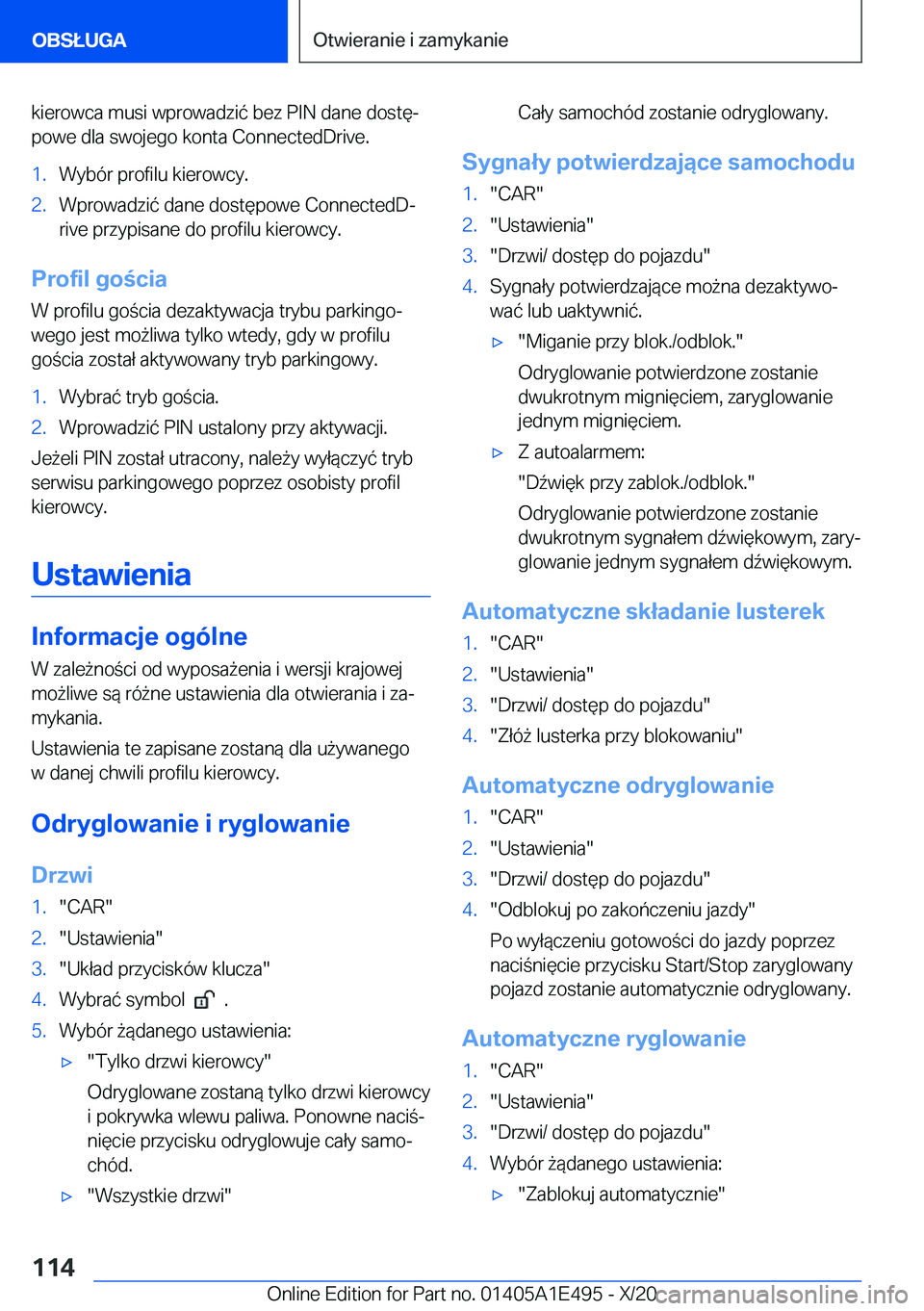 BMW M3 2021  Instrukcja obsługi (in Polish) �k�i�e�r�o�w�c�a��m�u�s�i��w�p�r�o�w�a�d�z�i�