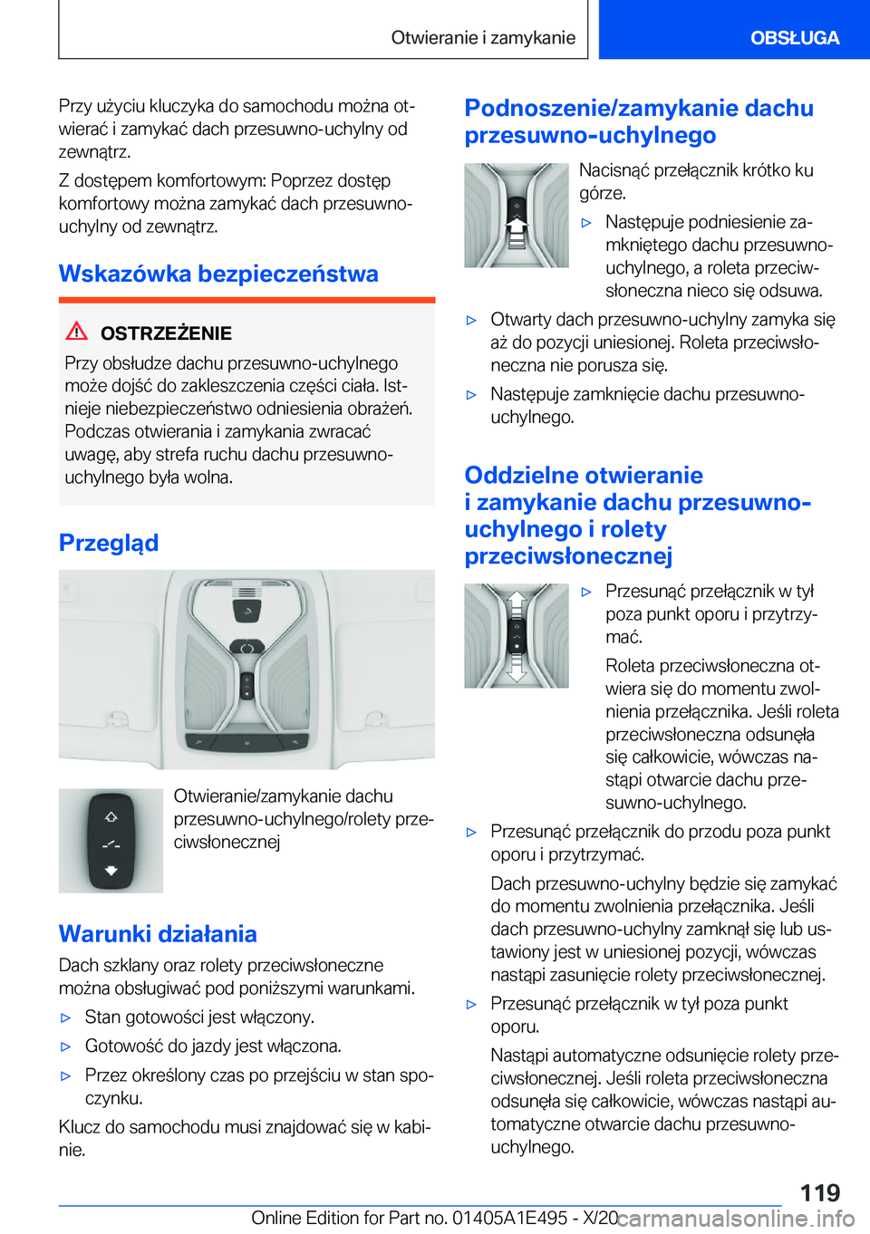 BMW M3 2021  Instrukcja obsługi (in Polish) �P�r�z�y��u9�y�c�i�u��k�l�u�c�z�y�k�a��d�o��s�a�m�o�c�h�o�d�u��m�o9�n�a��o�tj�w�i�e�r�a�