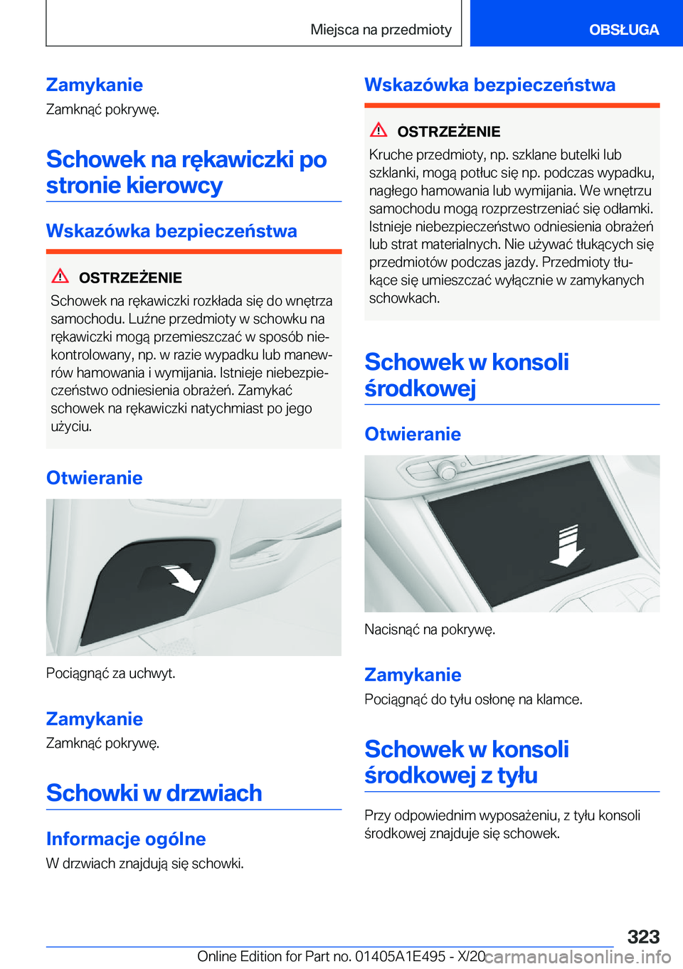 BMW M3 2021  Instrukcja obsługi (in Polish) �Z�a�m�y�k�a�n�i�e
�Z�a�m�k�n�