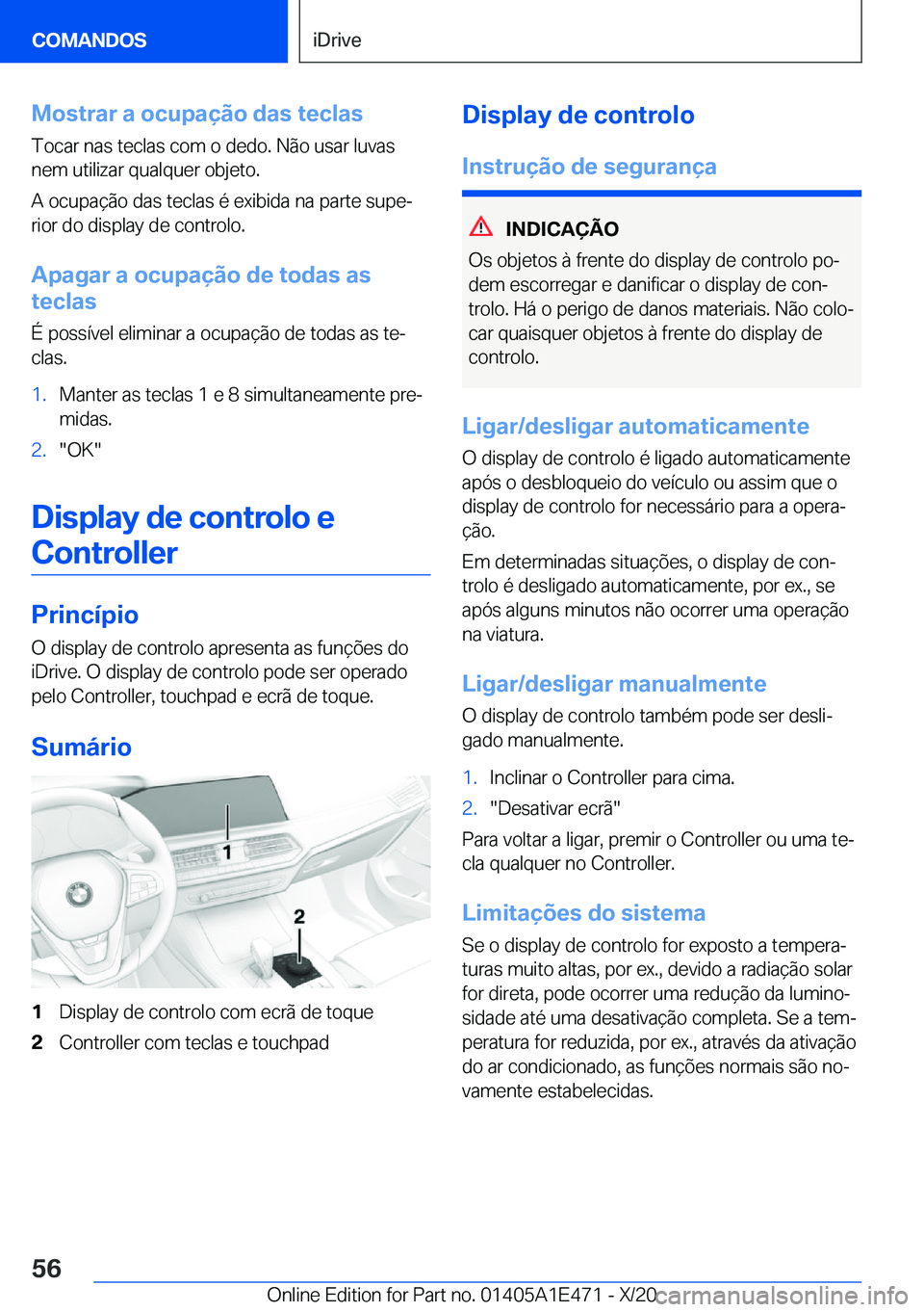 BMW M3 2021  Manual do condutor (in Portuguese) �M�o�s�t�r�a�r��a��o�c�u�p�a�