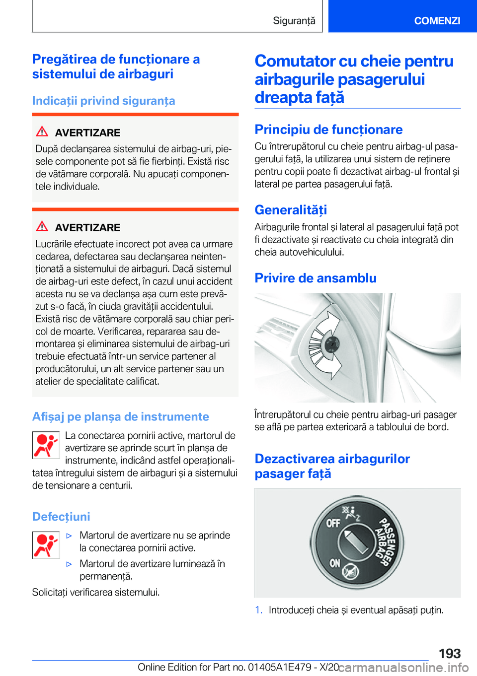 BMW M3 2021  Ghiduri De Utilizare (in Romanian) �P�r�e�g�