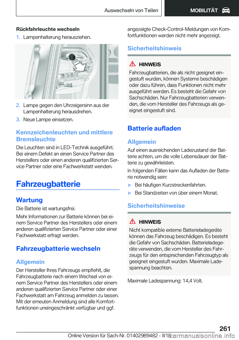 BMW M3 2018  Betriebsanleitungen (in German) �R�