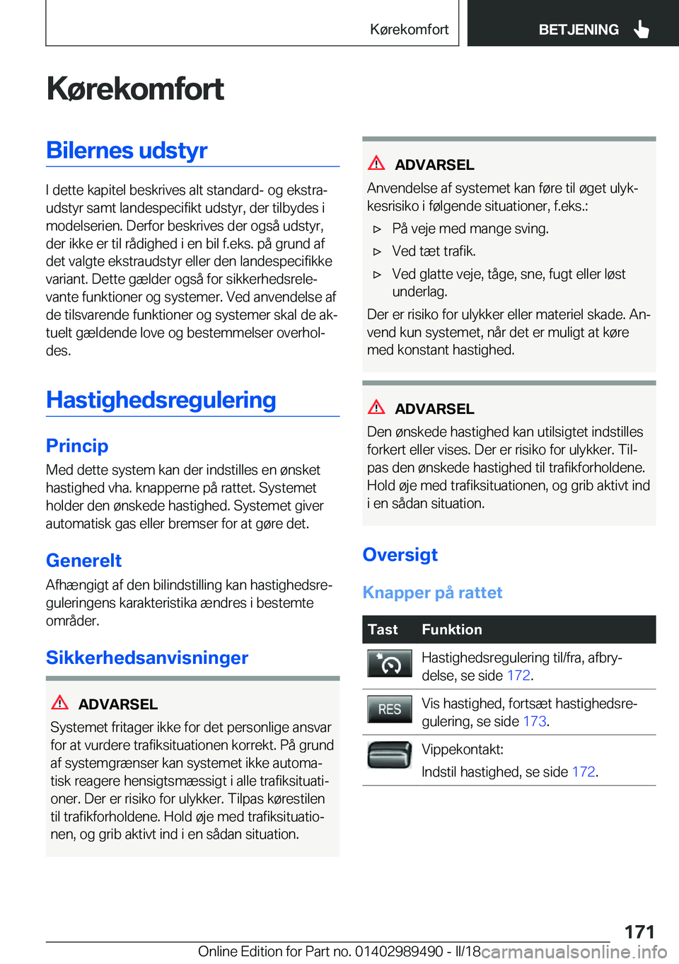 BMW M3 2018  InstruktionsbØger (in Danish) �K�