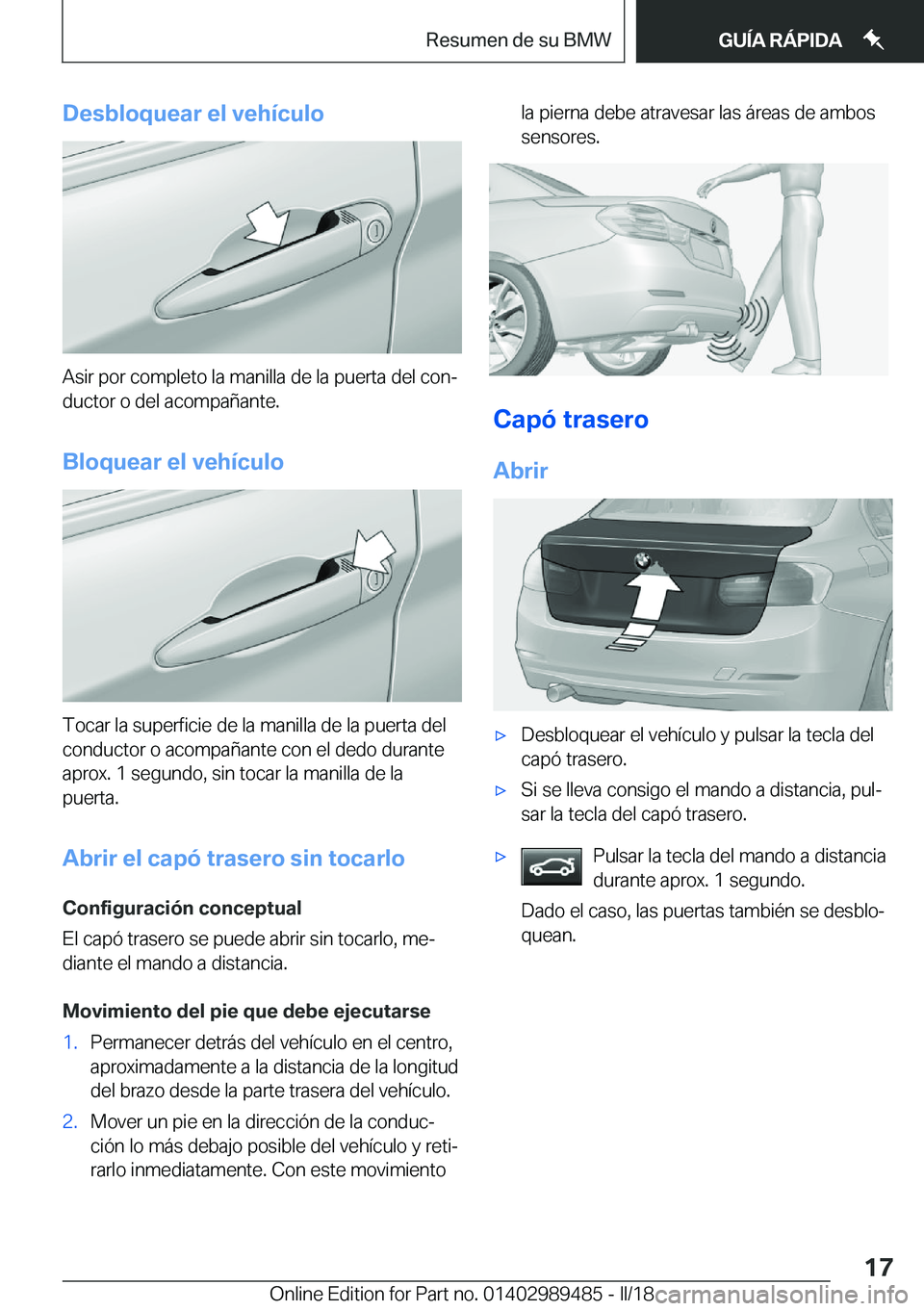 BMW M3 2018  Manuales de Empleo (in Spanish) �D�e�s�b�l�o�q�u�e�a�r��e�l��v�e�h�