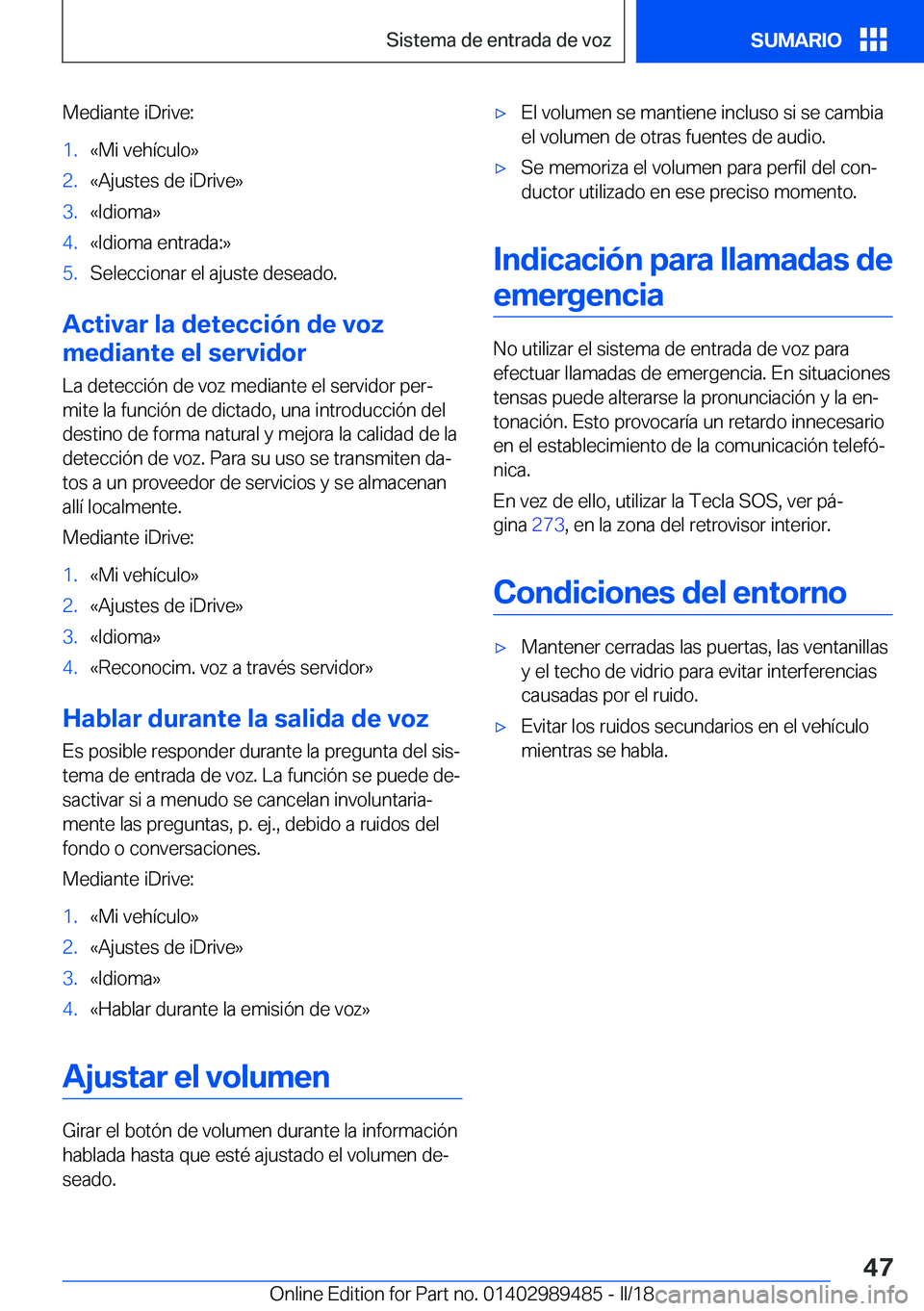 BMW M3 2018  Manuales de Empleo (in Spanish) �M�e�d�i�a�n�t�e� �i�D�r�i�v�e�:�1�.�«�M�i� �v�e�h�